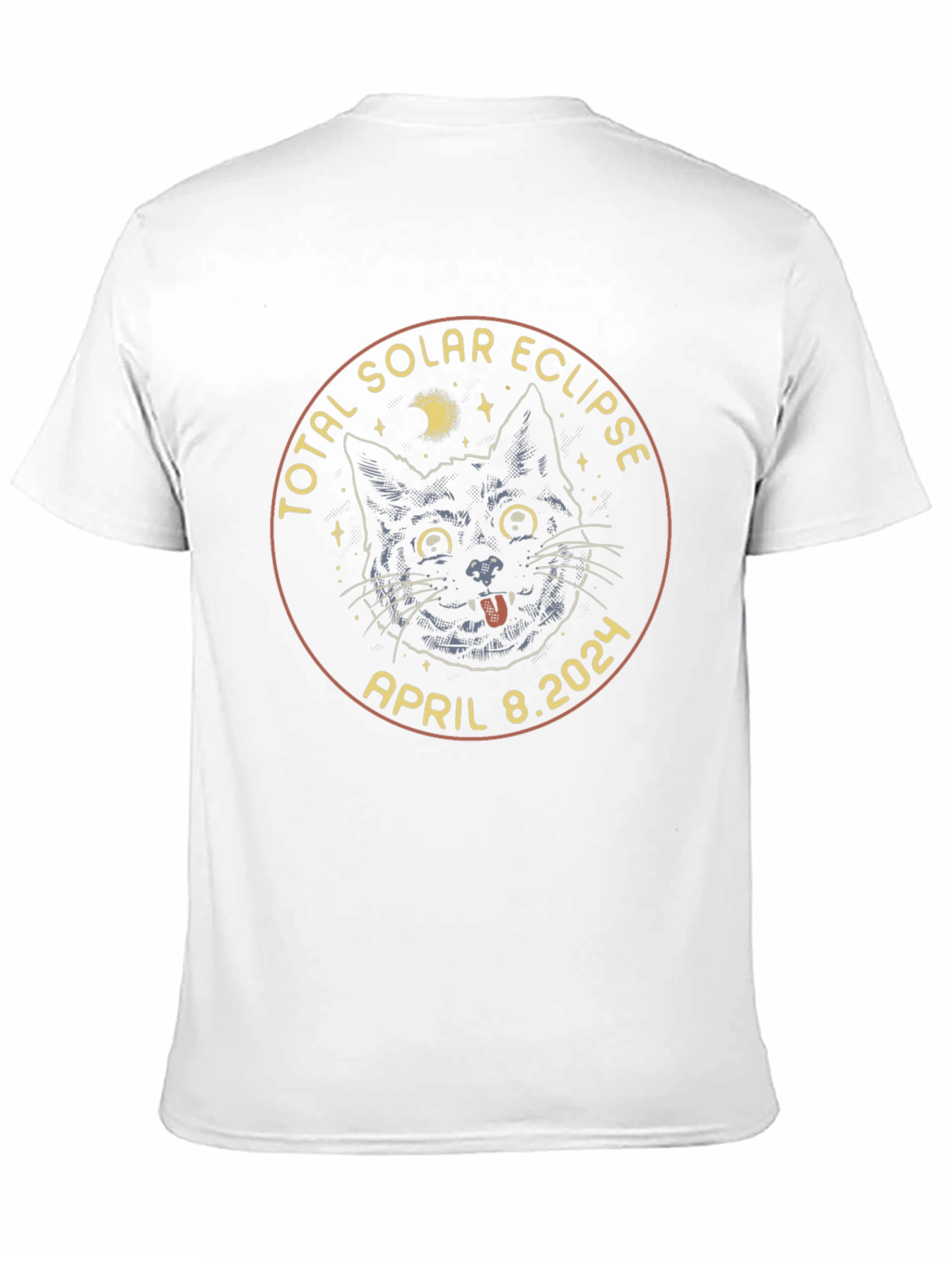Total Solar Eclipse 2024 Cat T-Shirt