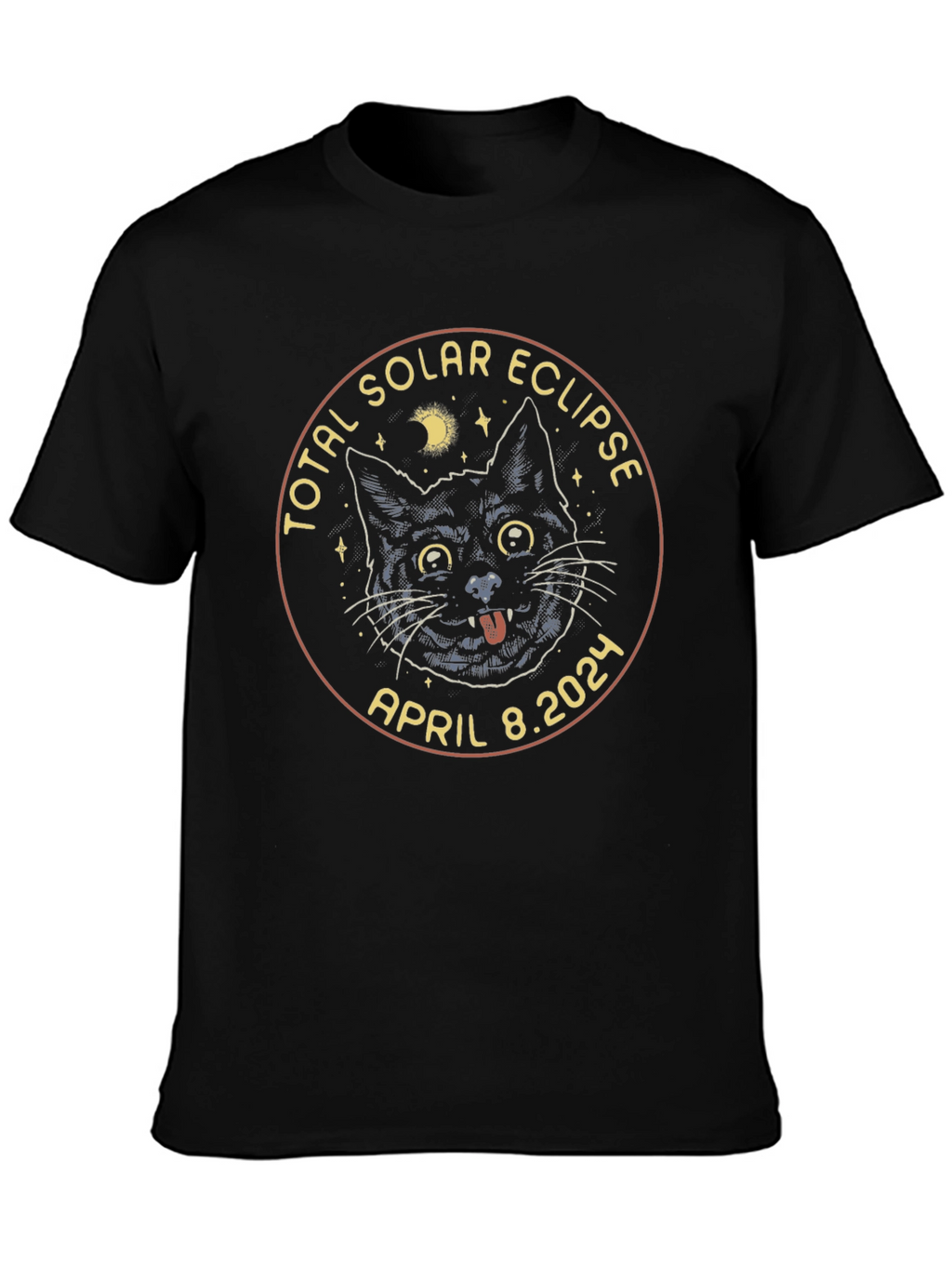 Total Solar Eclipse 2024 Cat T-Shirt