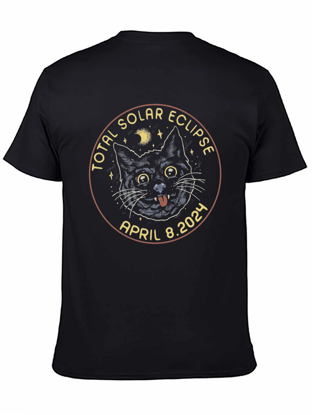 Total Solar Eclipse 2024 Cat T-Shirt