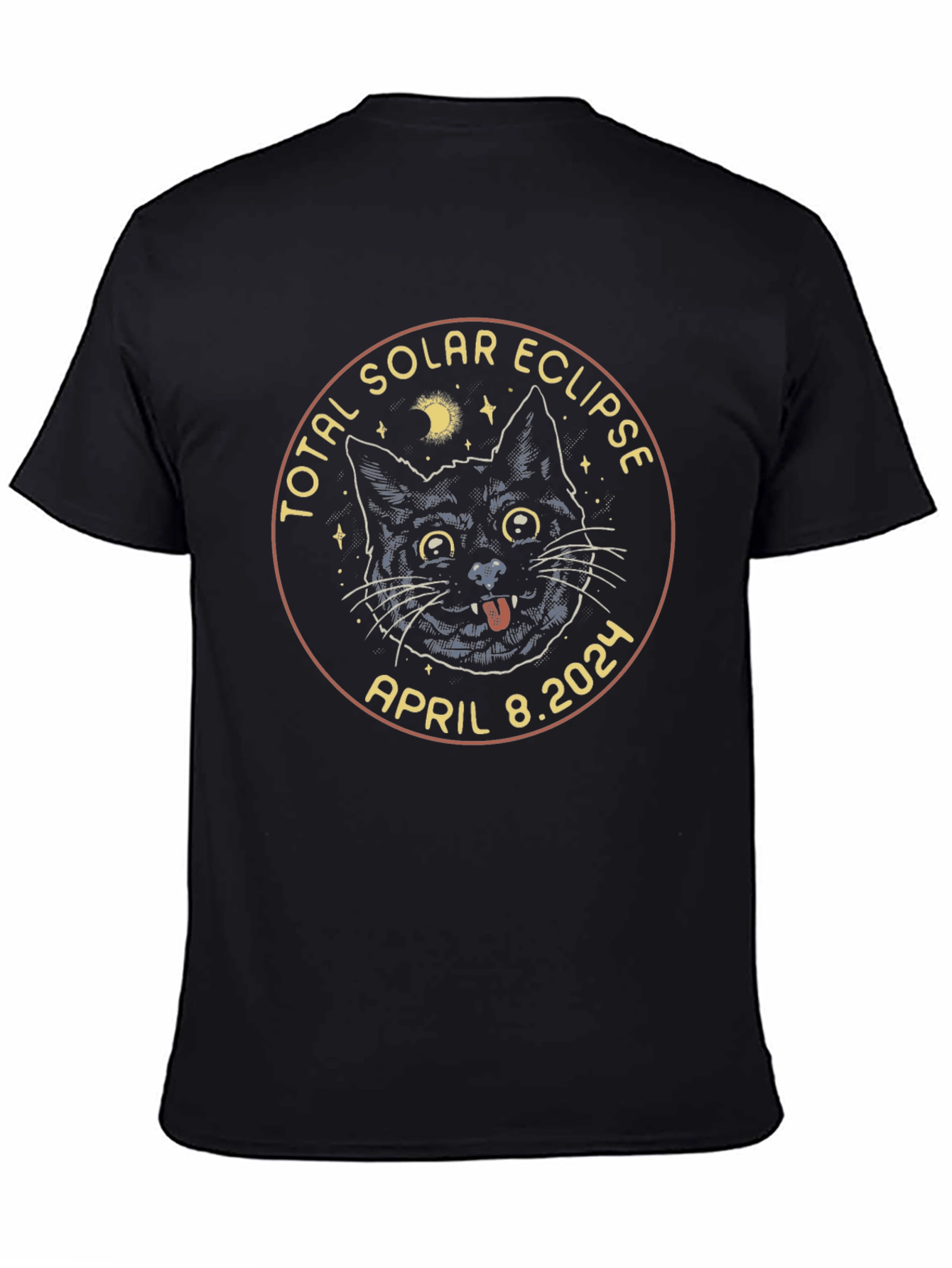 Total Solar Eclipse 2024 Cat T-Shirt