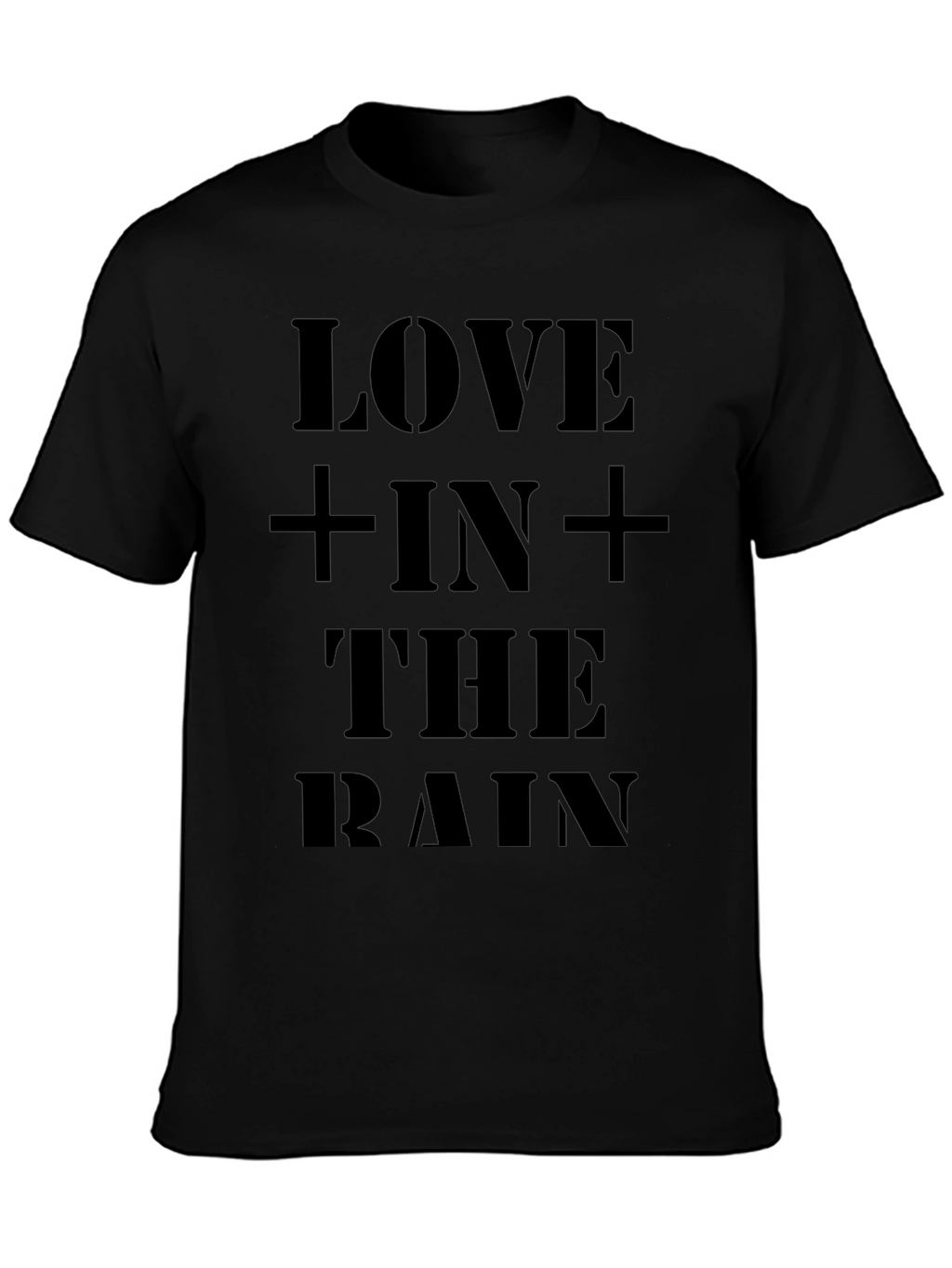 Love In The Rain Black Graphic Tee