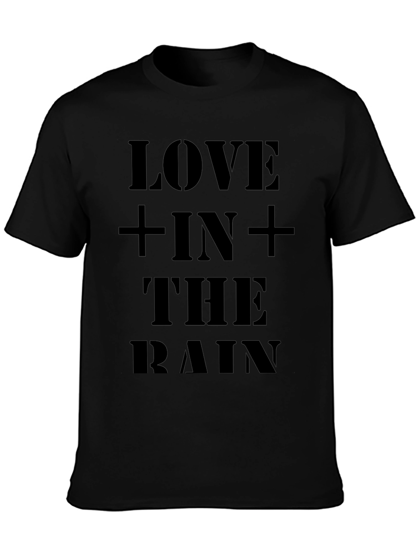 Love In The Rain Black Graphic Tee