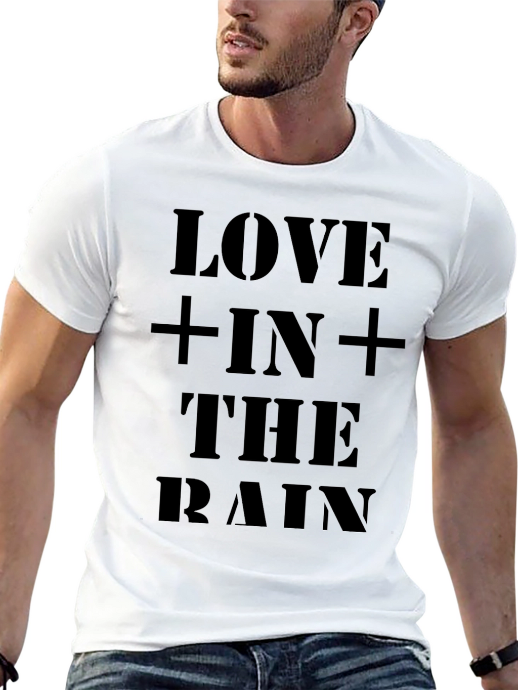 Love In The Rain Black Graphic Tee