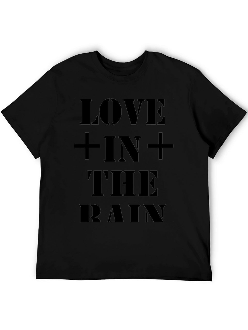 Love In The Rain Black Graphic Tee