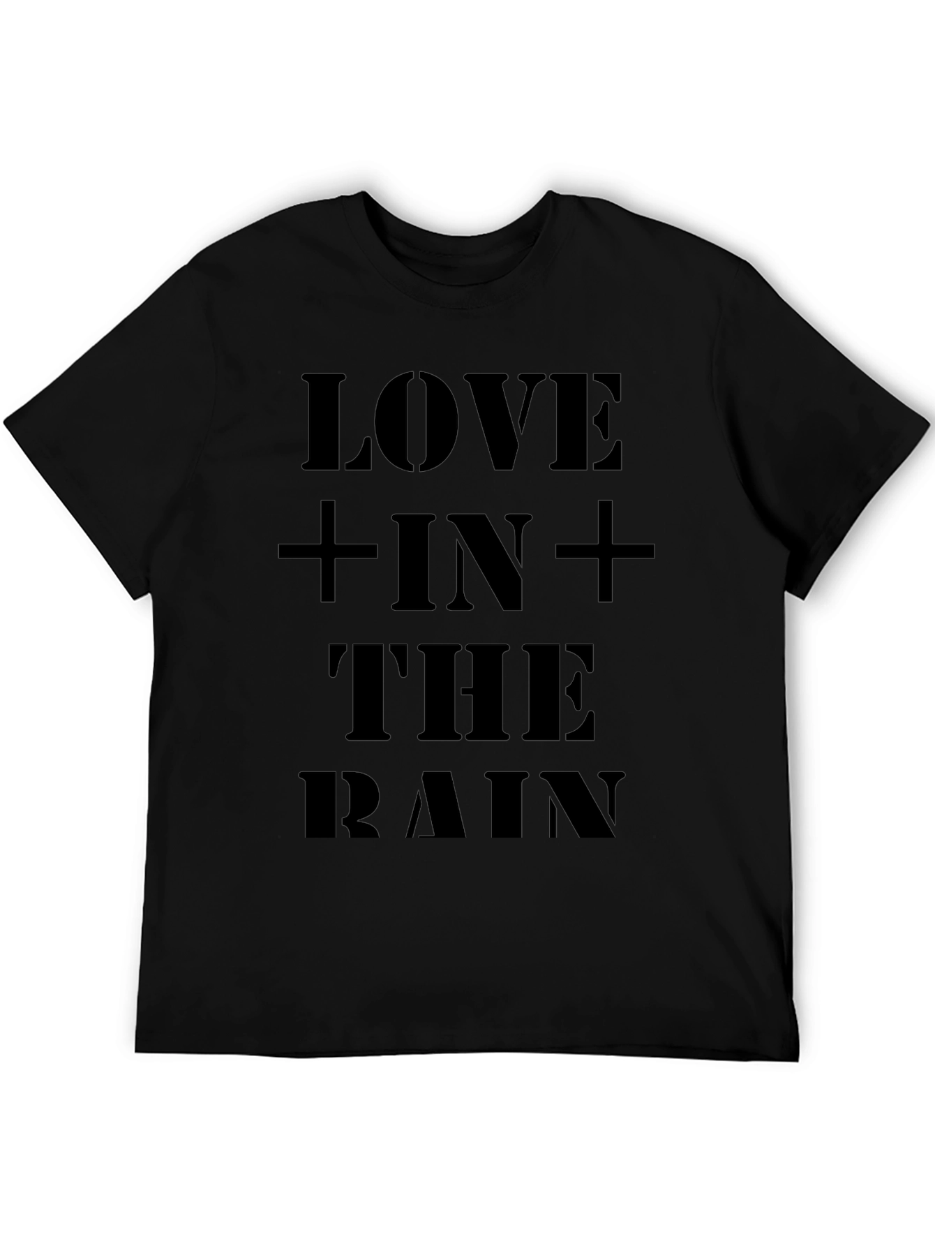 Love In The Rain Black Graphic Tee