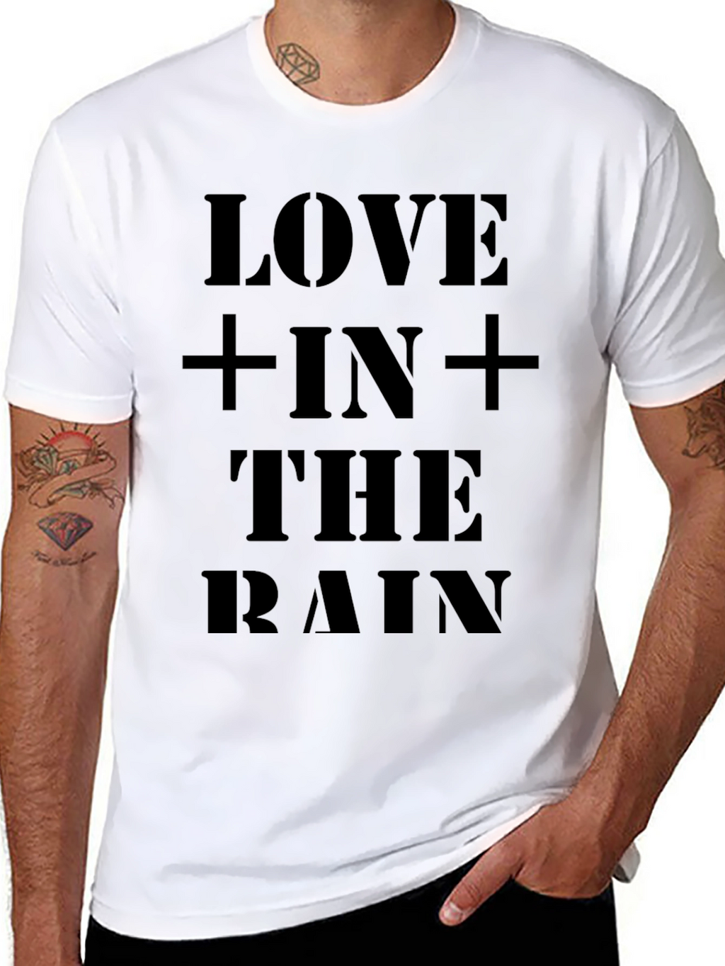 Love In The Rain Black Graphic Tee