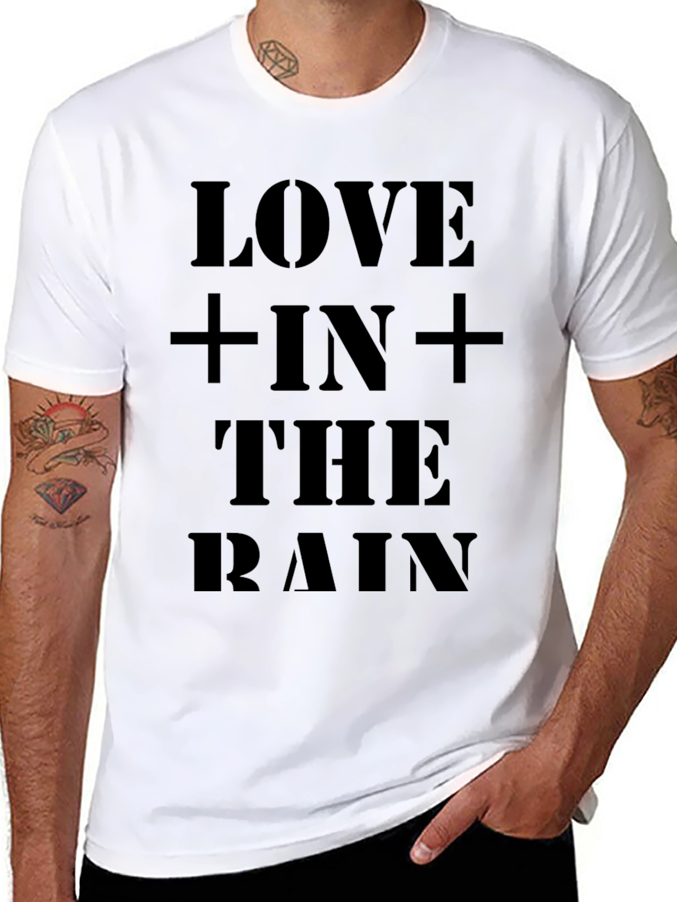 Love In The Rain Black Graphic Tee