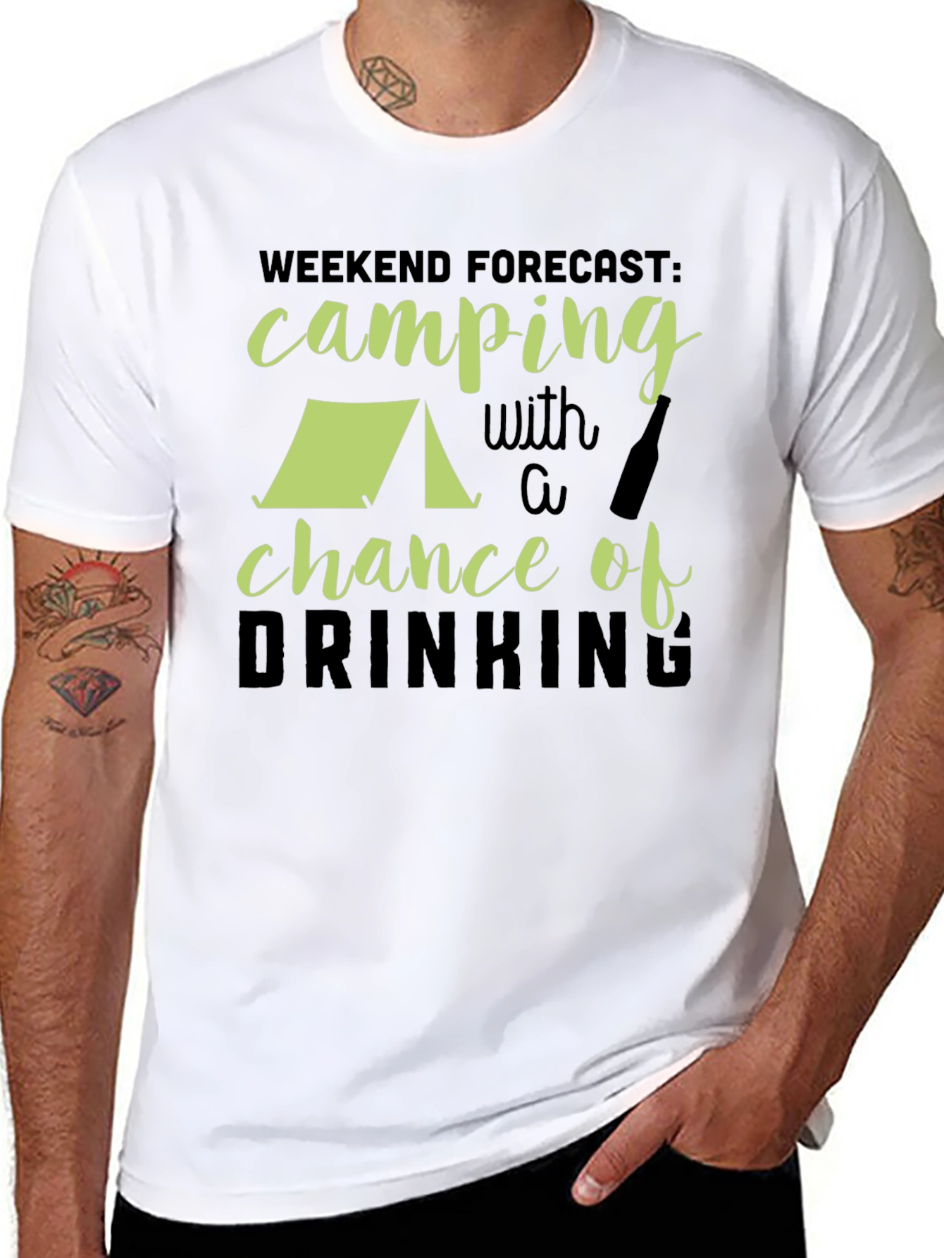 Camping & Drinking Forecast Graphic Tee