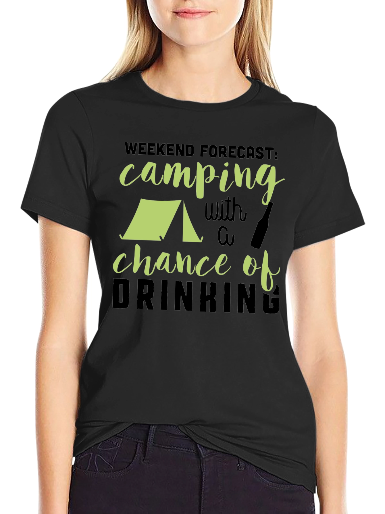 Camping & Drinking Forecast Graphic Tee