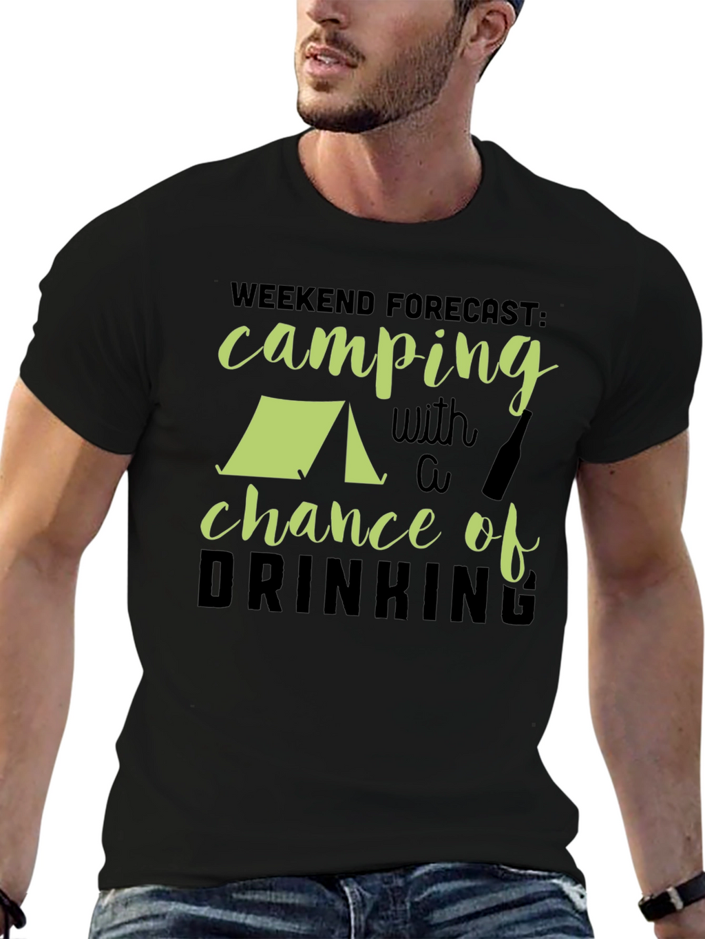 Camping & Drinking Forecast Graphic Tee