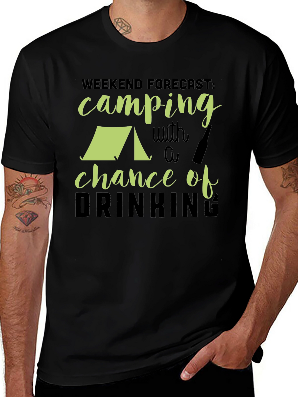 Camping & Drinking Forecast Graphic Tee