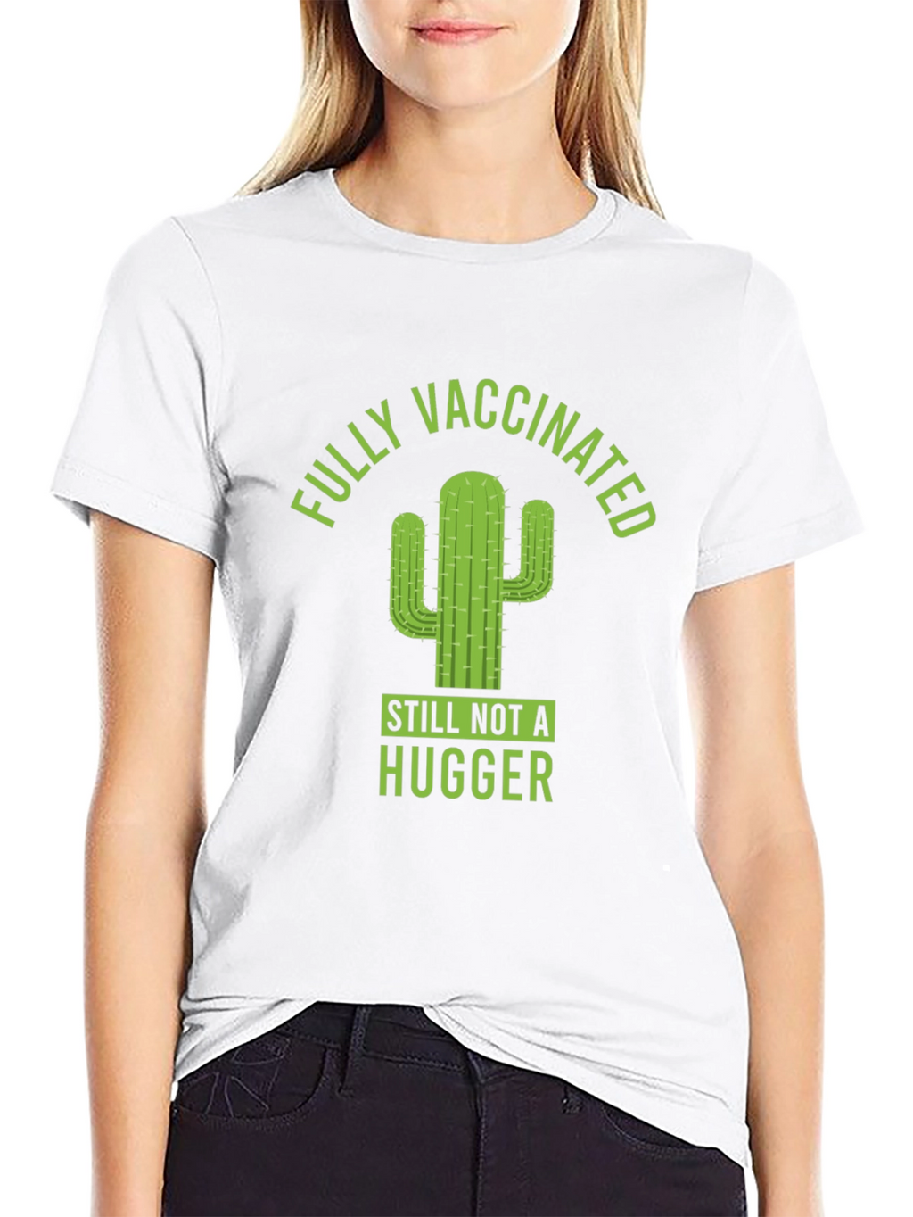 Fully Vaccinated Cactus Graphic T-Shirt