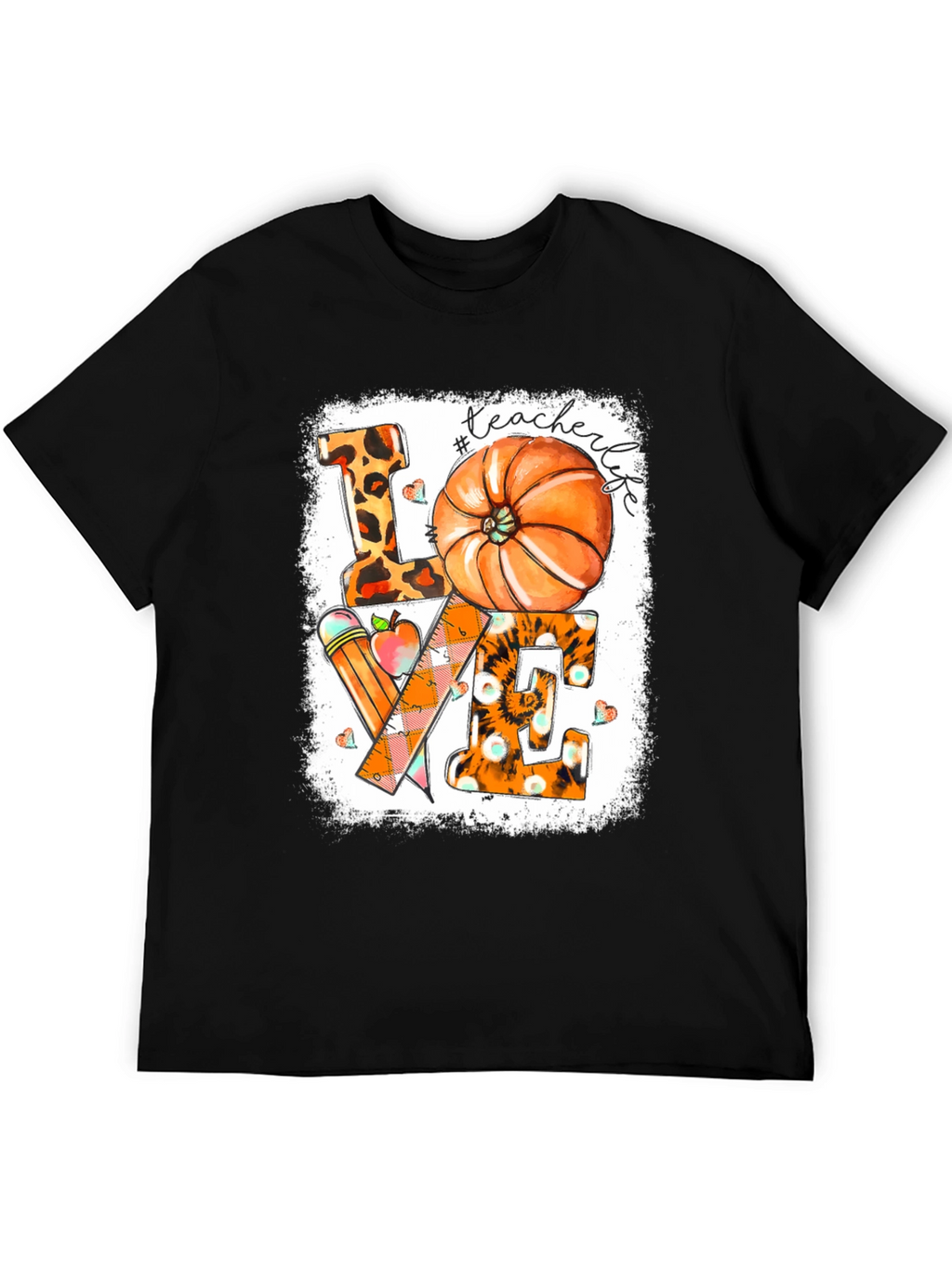 Teacher Life Fall Pumpkin Graphic Tee