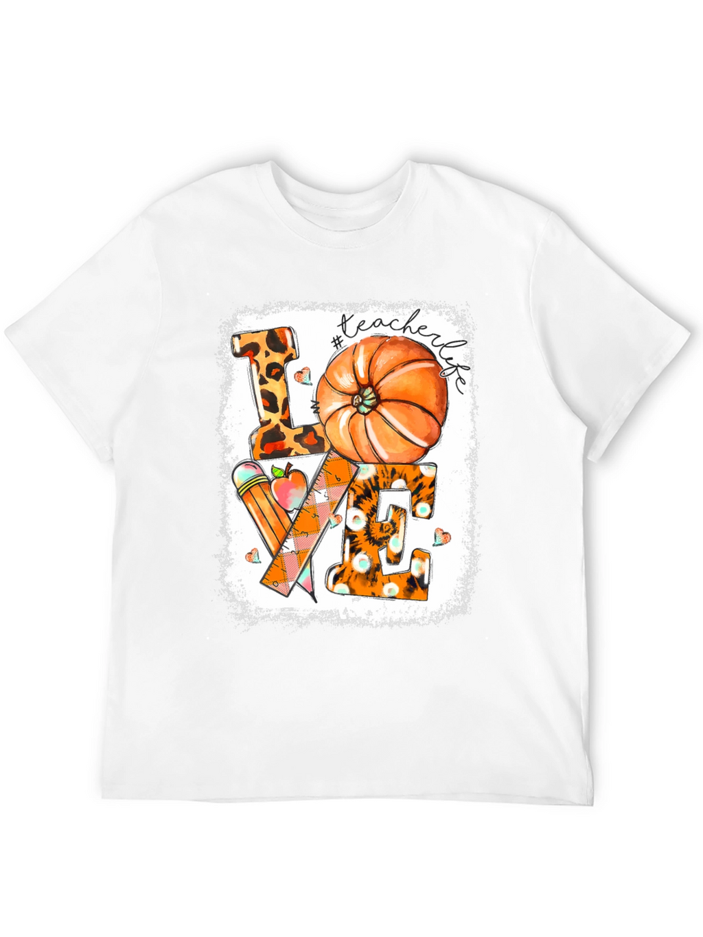 Teacher Life Fall Pumpkin Graphic Tee