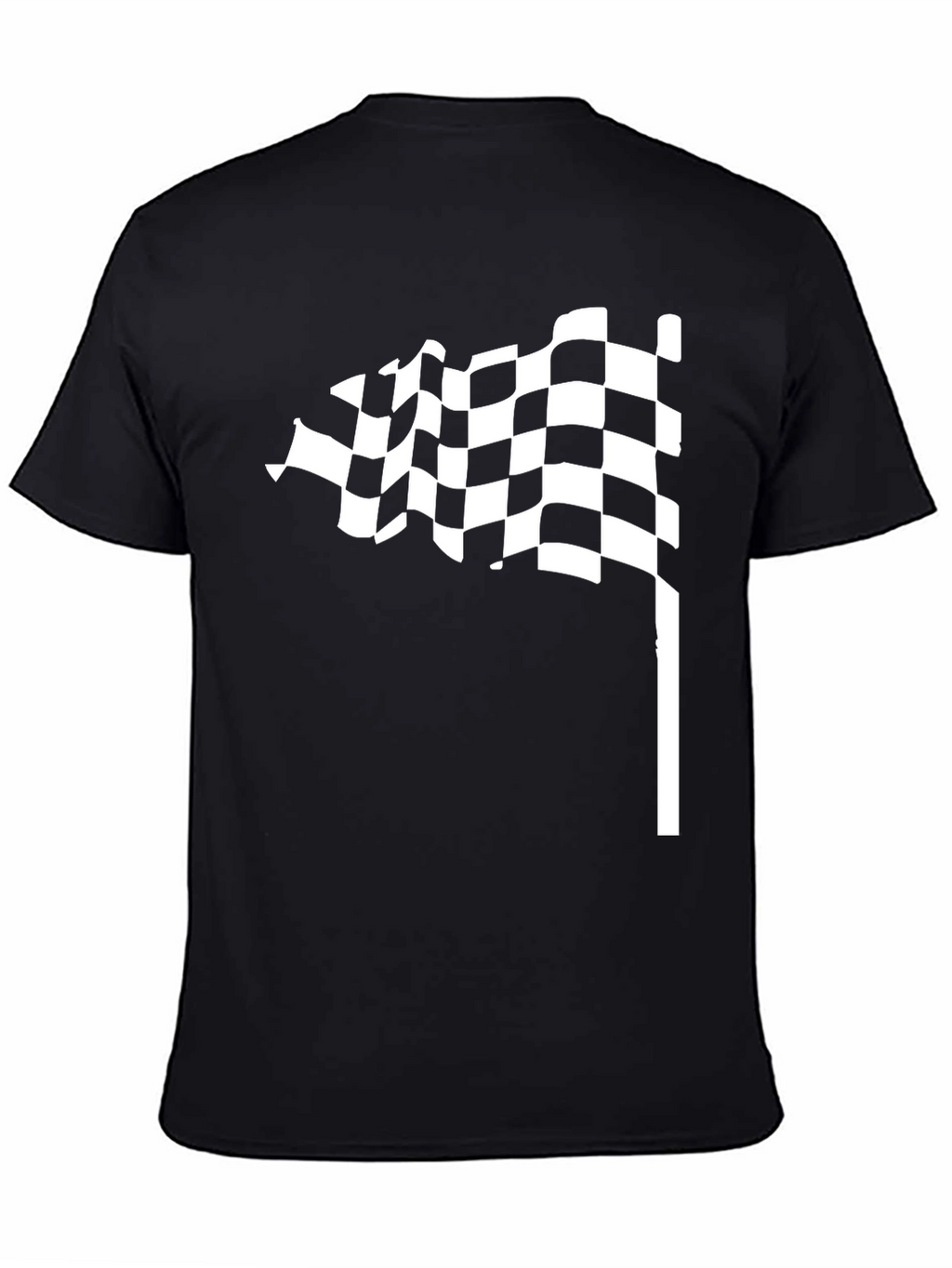 Checkered Flag Black T-Shirt - Racing Style
