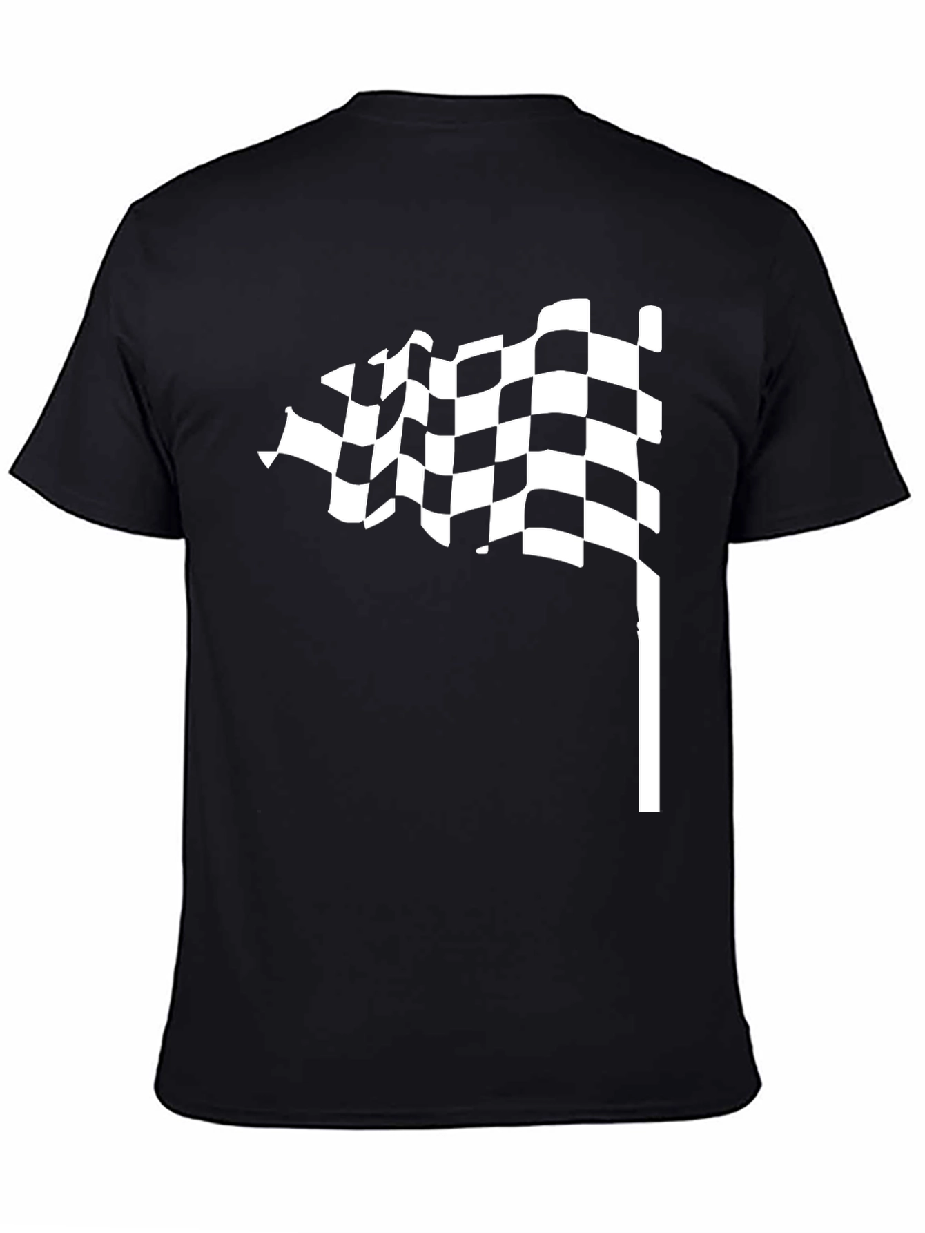 Checkered Flag Black T-Shirt - Racing Style