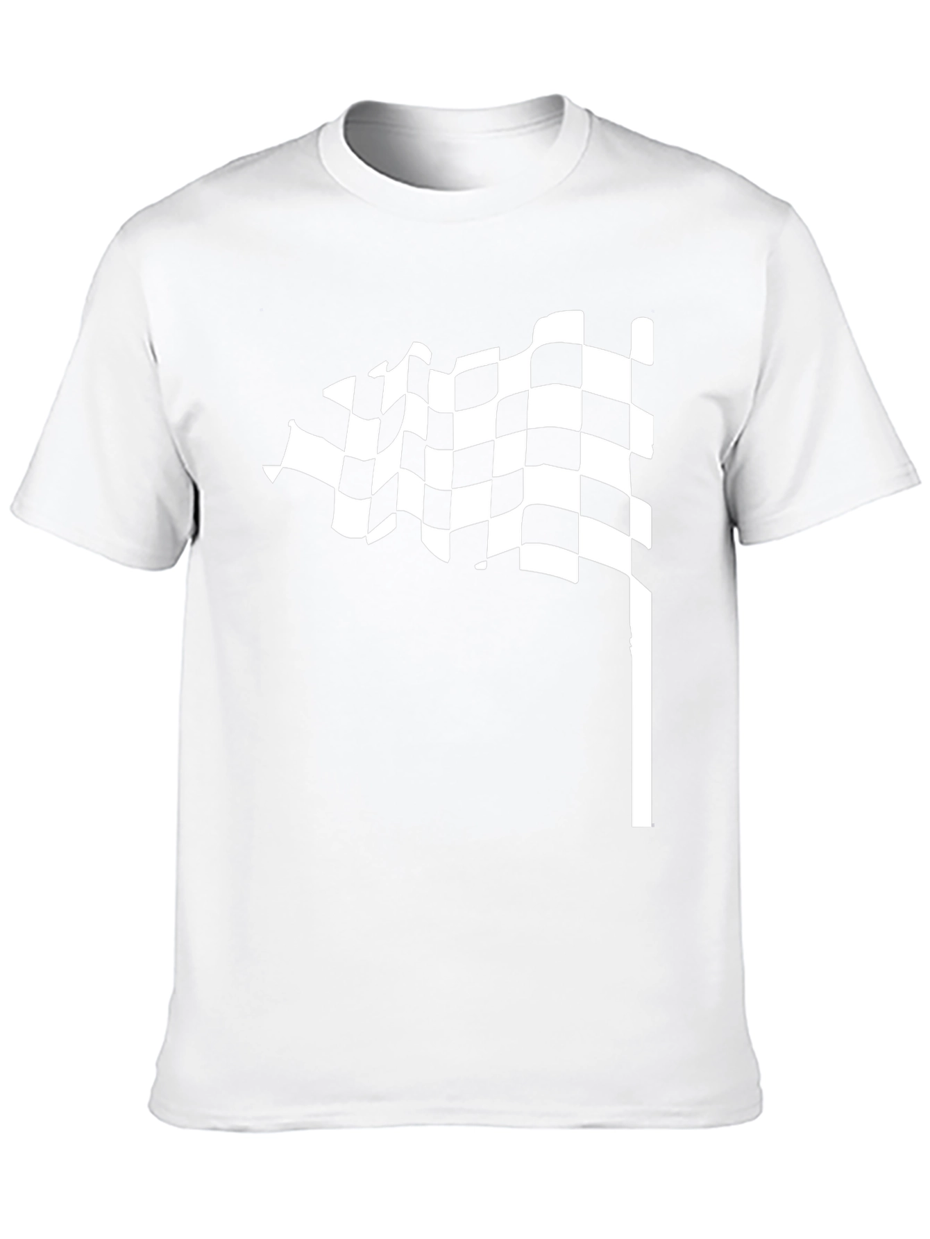 Checkered Flag Black T-Shirt - Racing Style