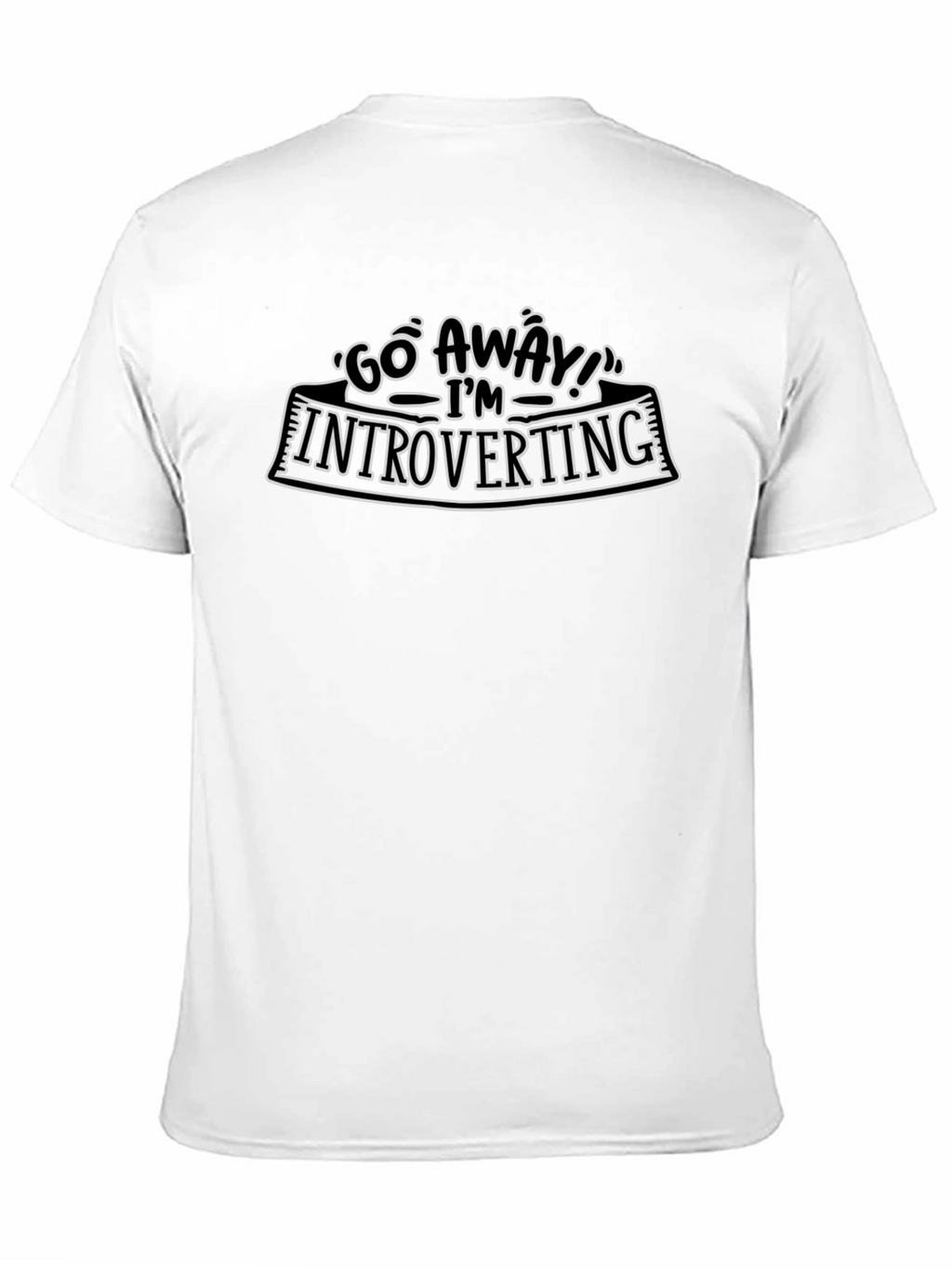 Introverting Graphic Tee - Black Cotton Casual T-Shirt