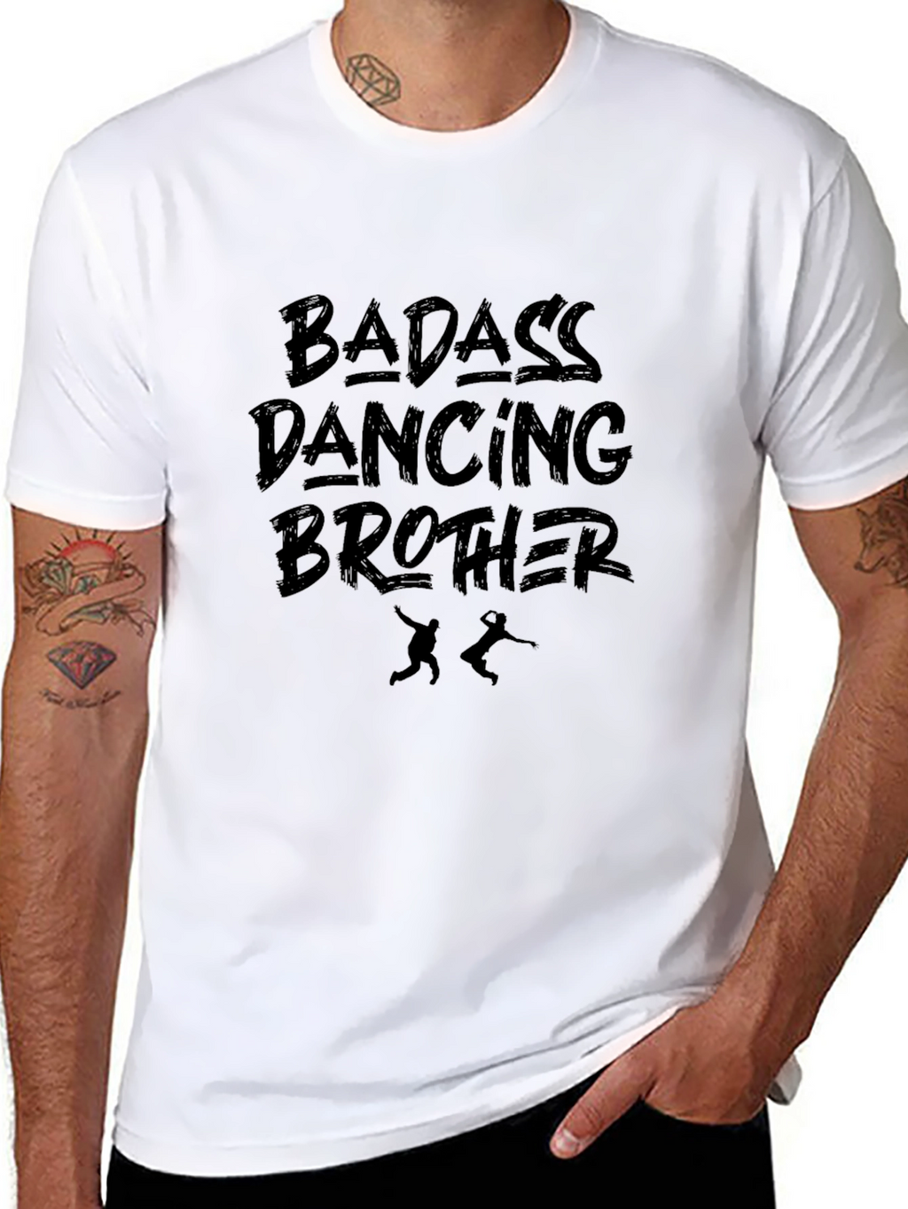 Badass Dancing Brother Black T-Shirt
