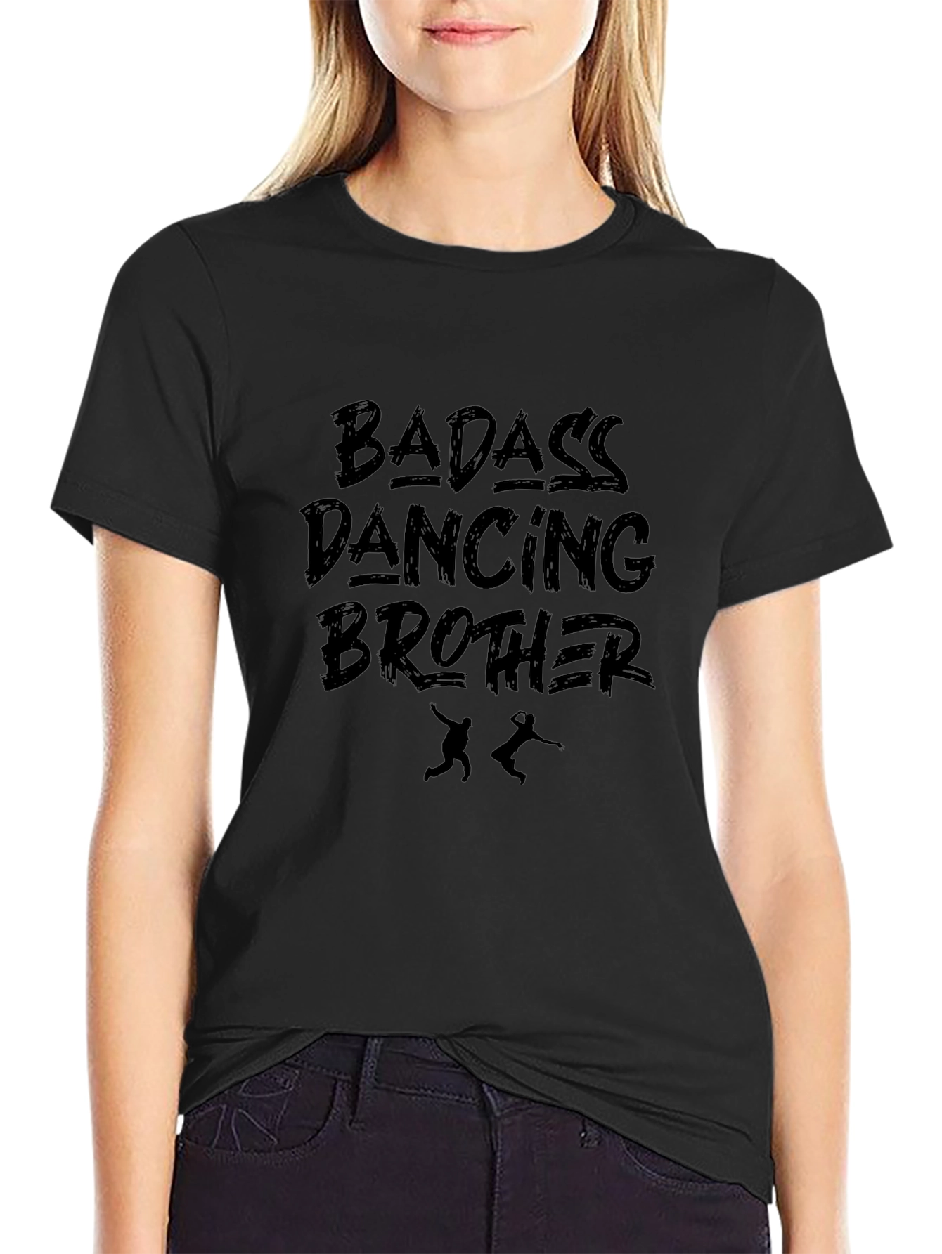 Badass Dancing Brother Black T-Shirt