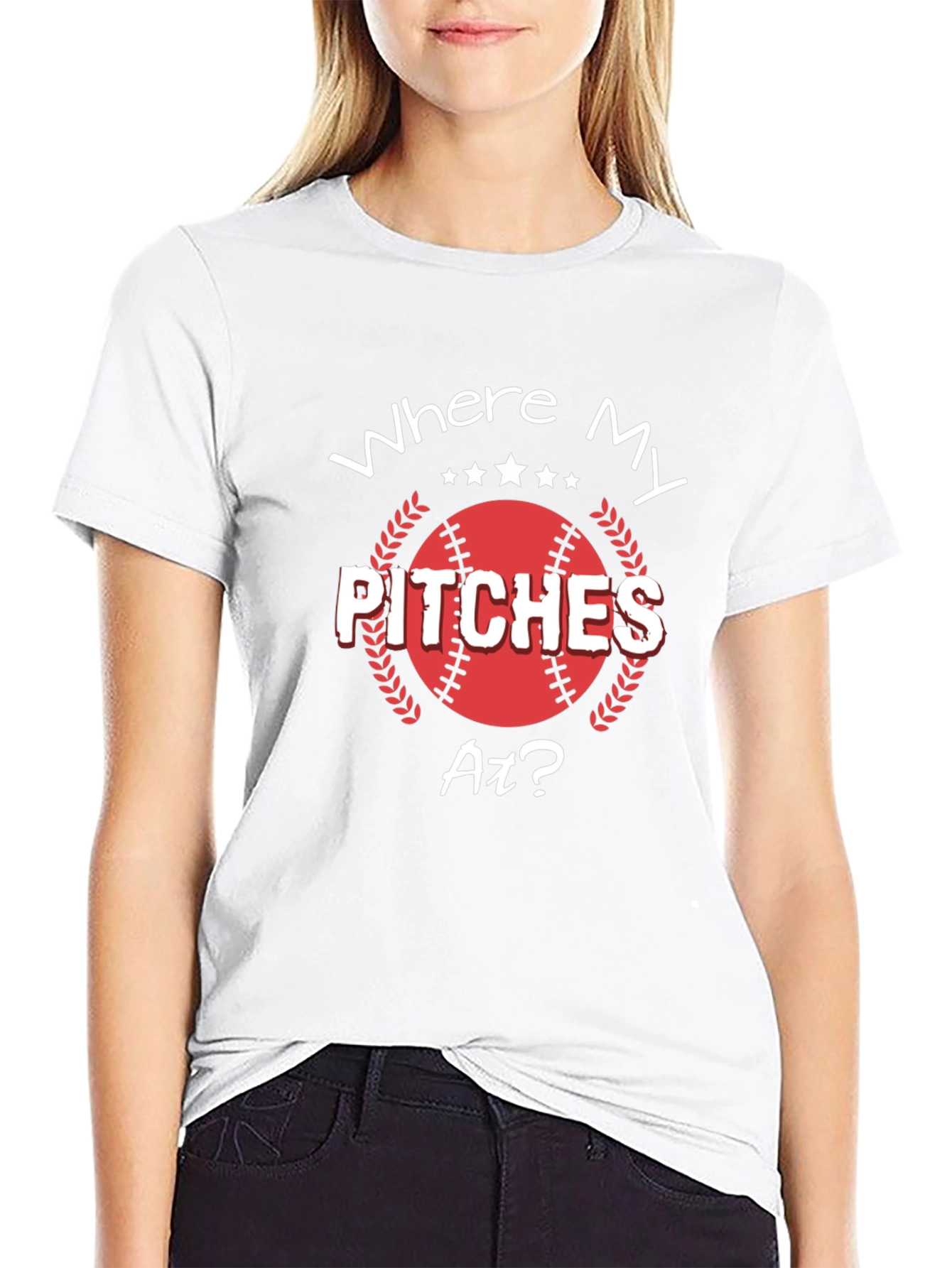 Where My Pitches At? Baseball T-Shirt