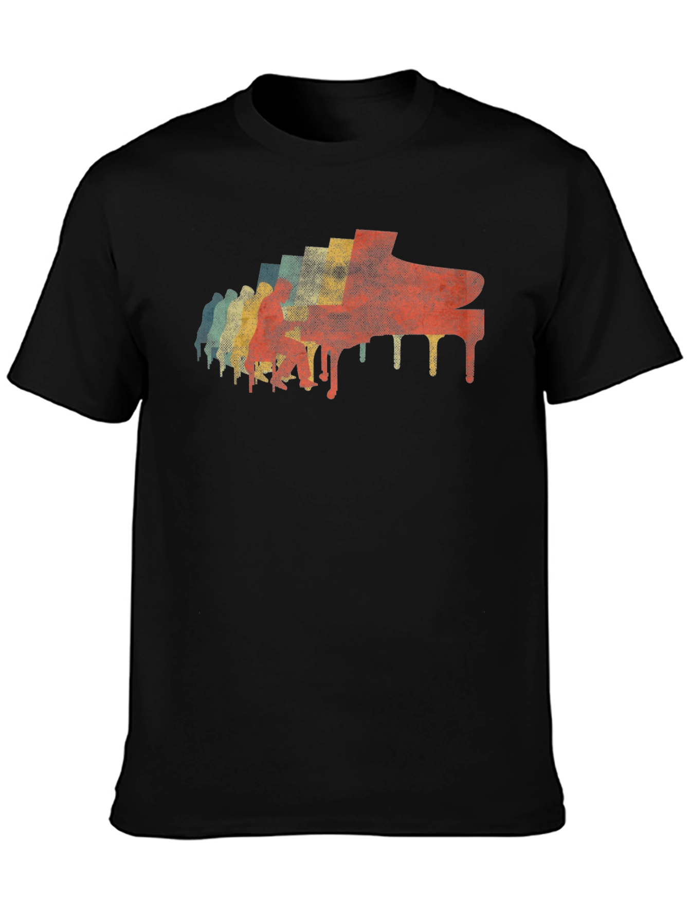 Retro Piano Graphic T-Shirt - Cool Music Lover Tee
