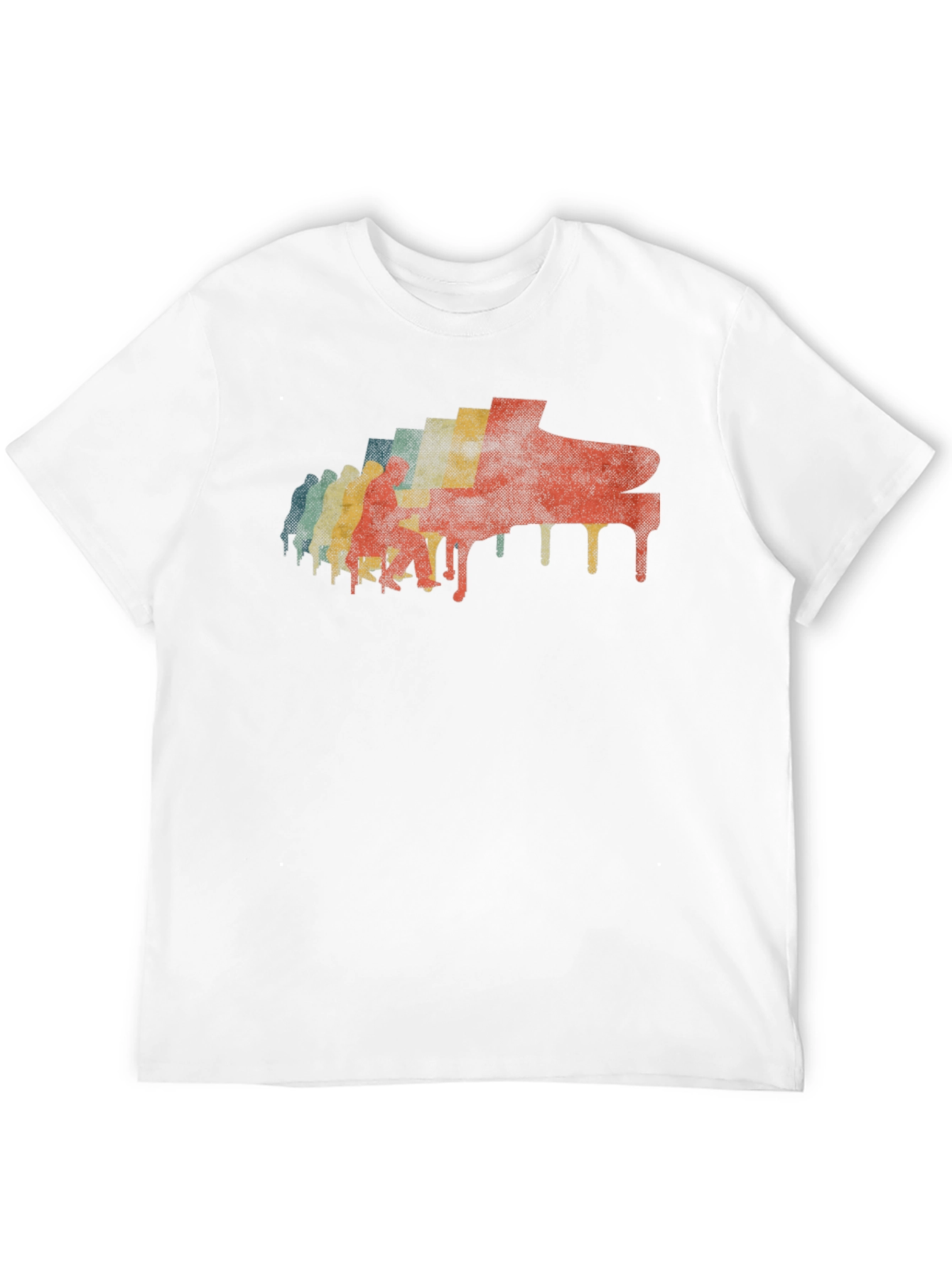 Retro Piano Graphic T-Shirt - Cool Music Lover Tee