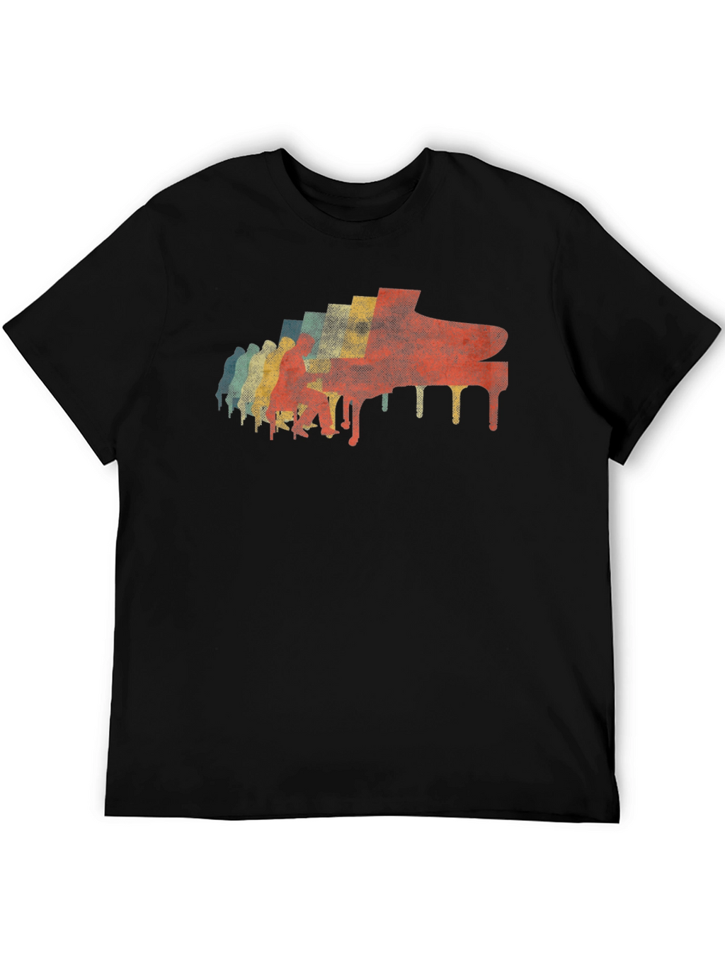 Retro Piano Graphic T-Shirt - Cool Music Lover Tee