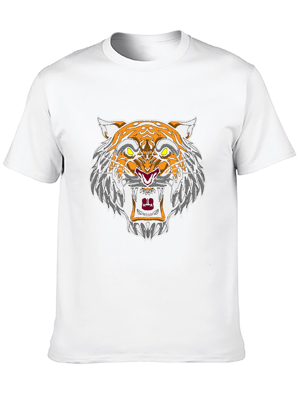 Roaring Tiger Graphic Tee - Black Cotton T-Shirt