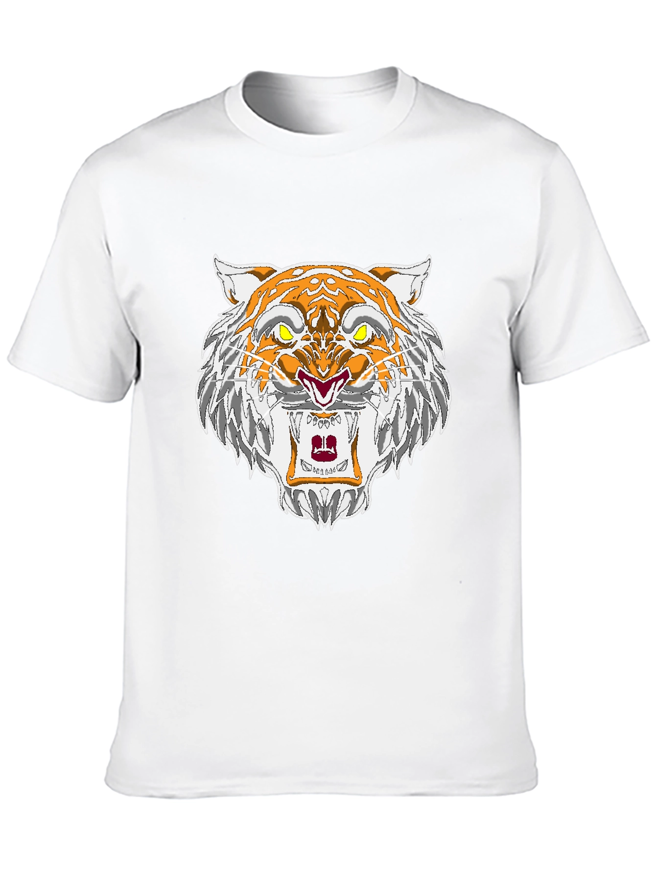 Roaring Tiger Graphic Tee - Black Cotton T-Shirt