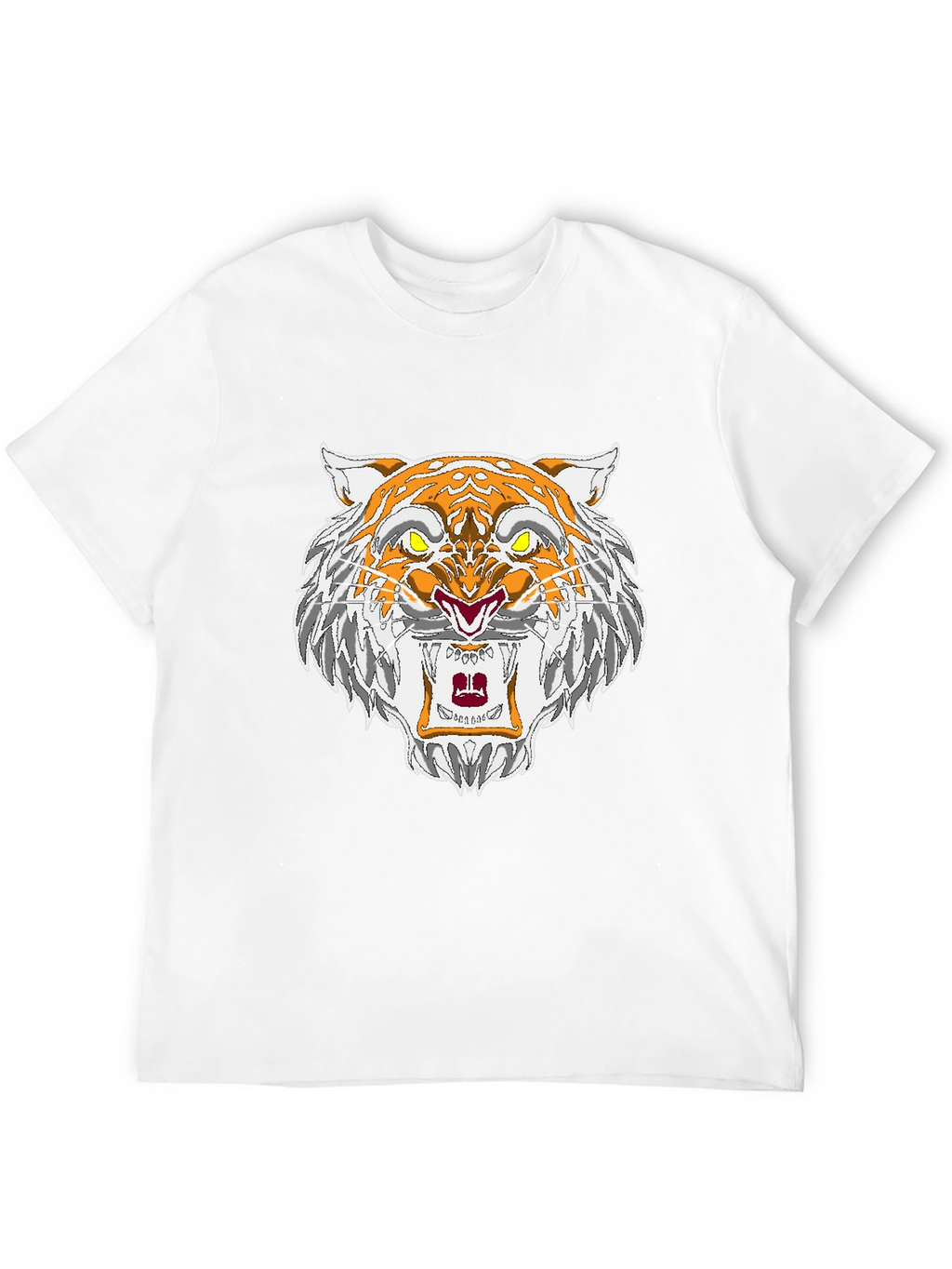 Roaring Tiger Graphic Tee - Black Cotton T-Shirt