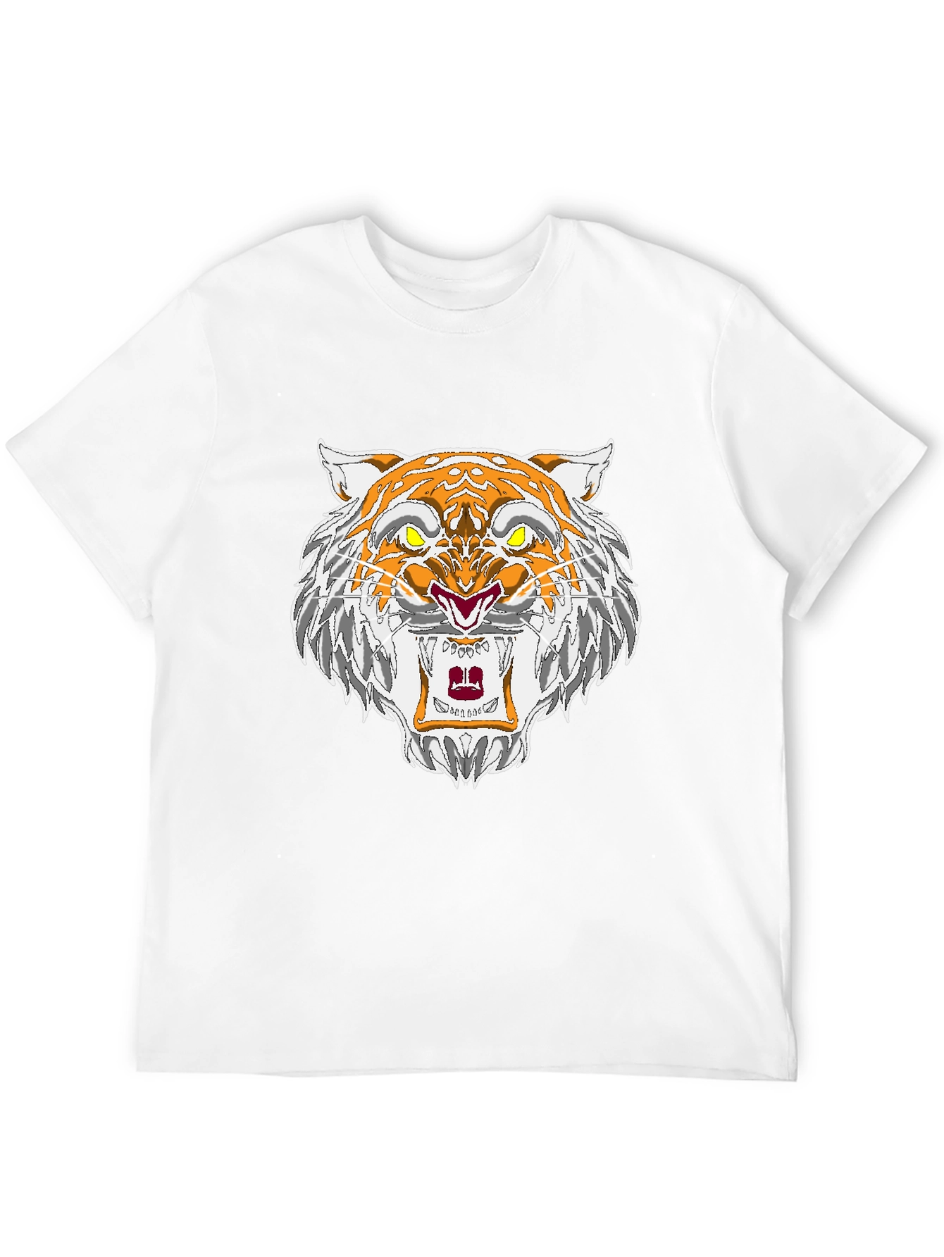 Roaring Tiger Graphic Tee - Black Cotton T-Shirt