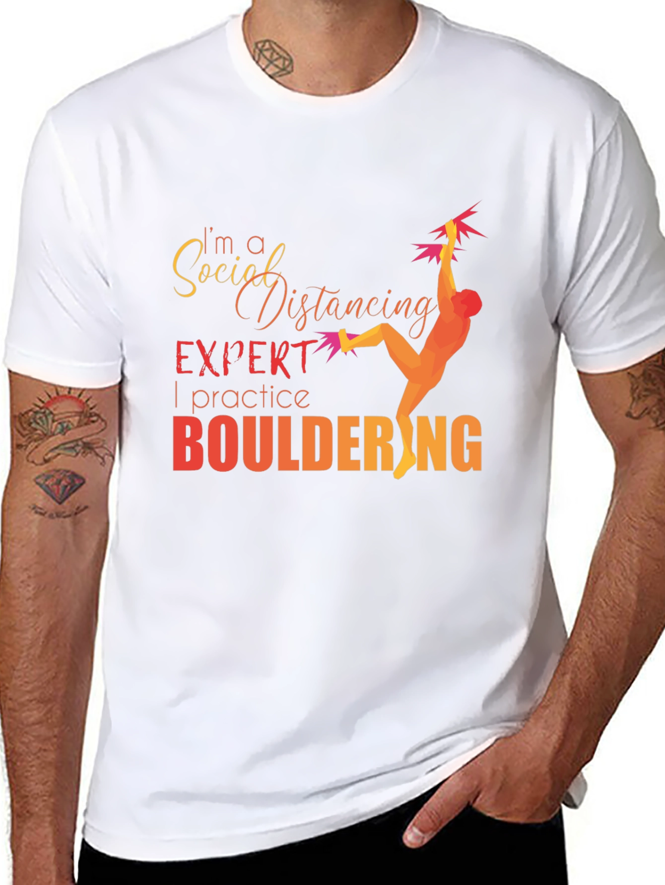 Social Distancing Bouldering T-Shirt