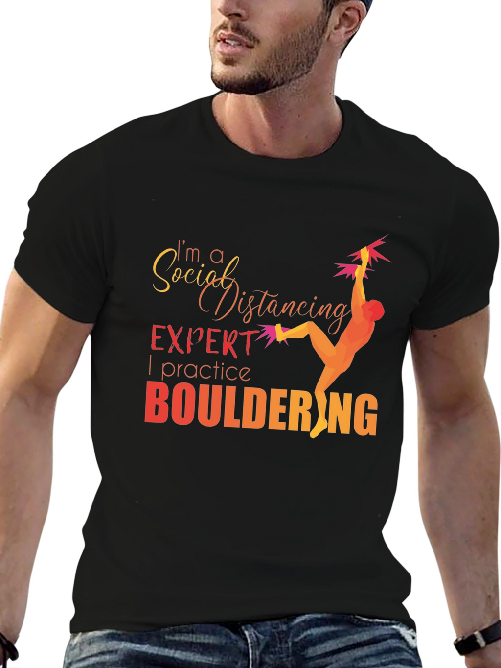 Social Distancing Bouldering T-Shirt