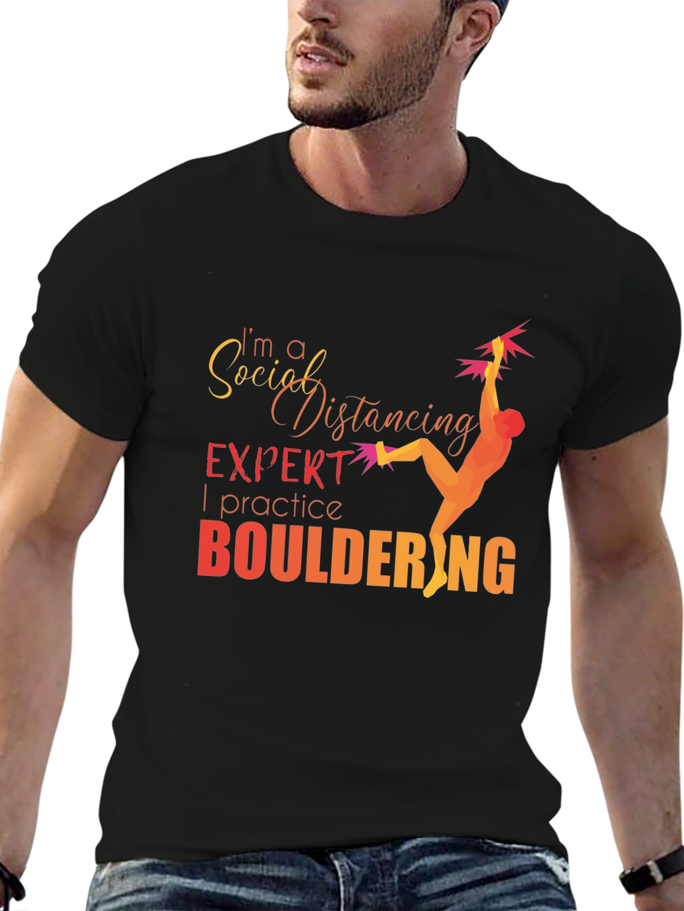 Social Distancing Bouldering T-Shirt