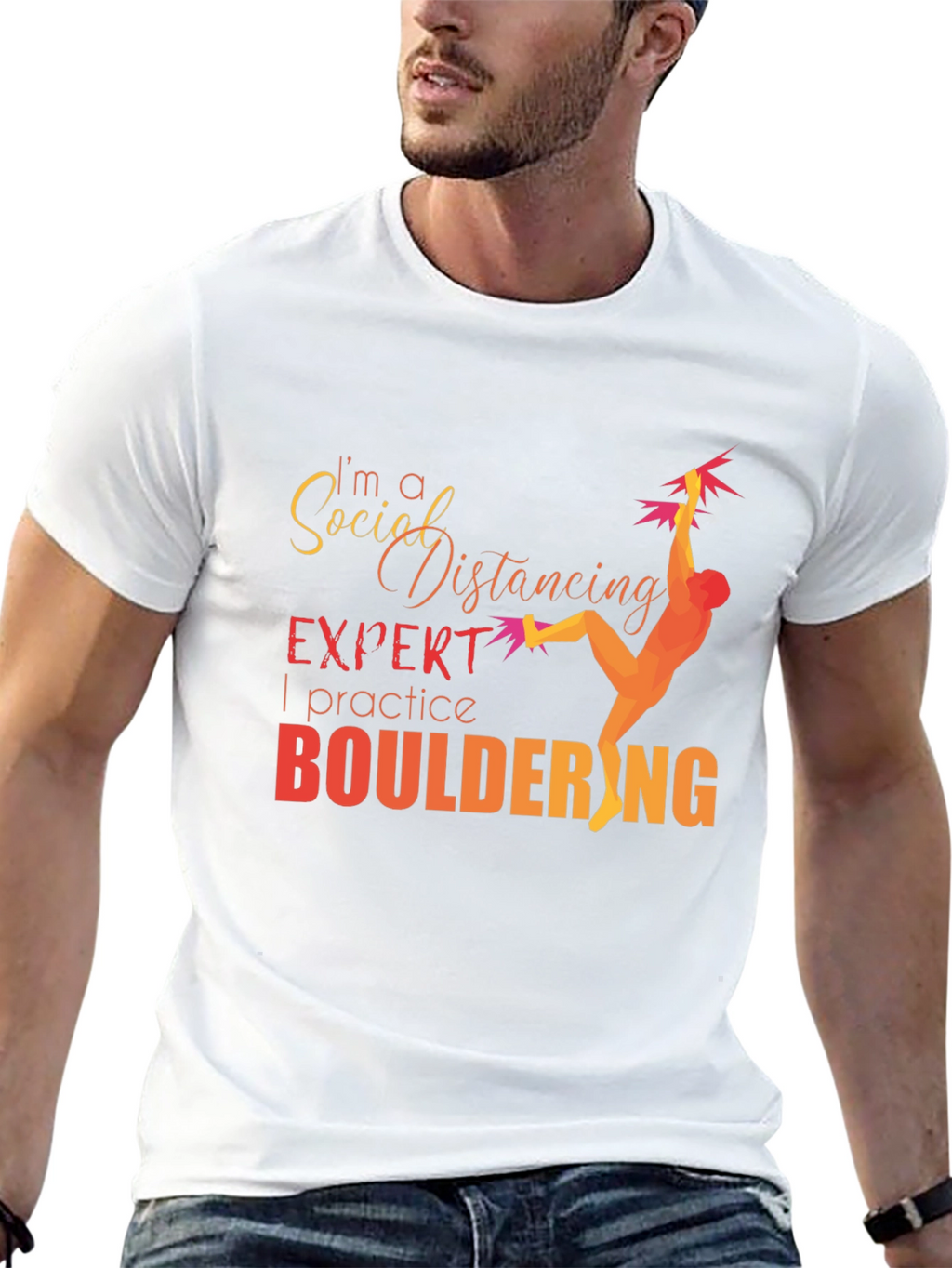Social Distancing Bouldering T-Shirt