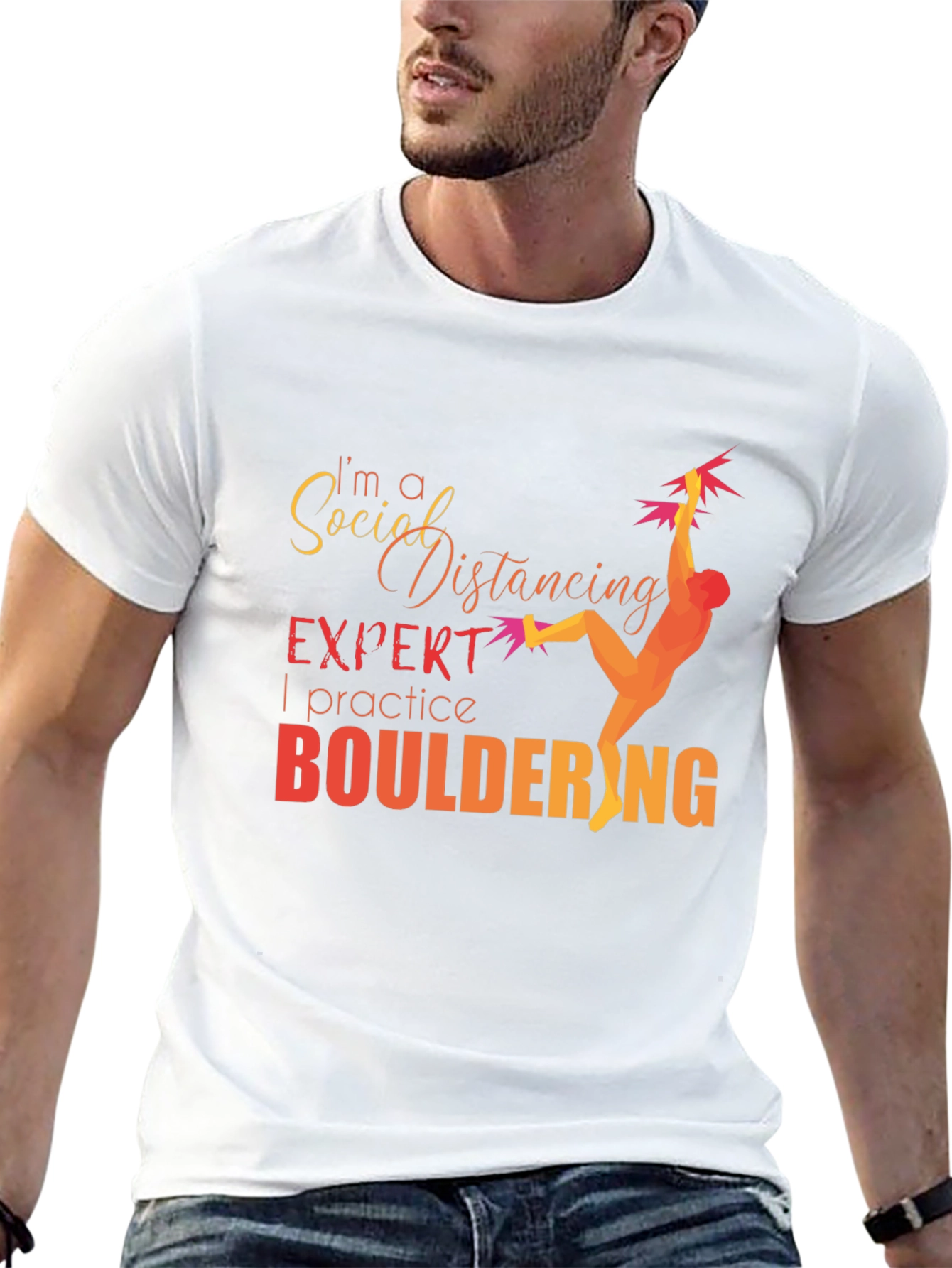 Social Distancing Bouldering T-Shirt