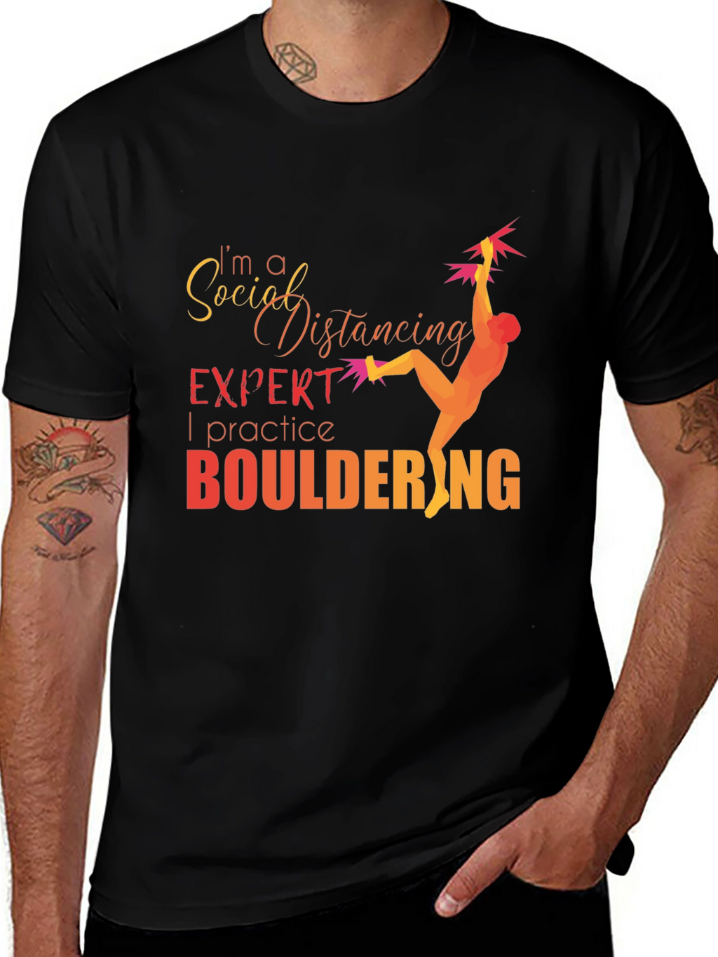 Social Distancing Bouldering T-Shirt