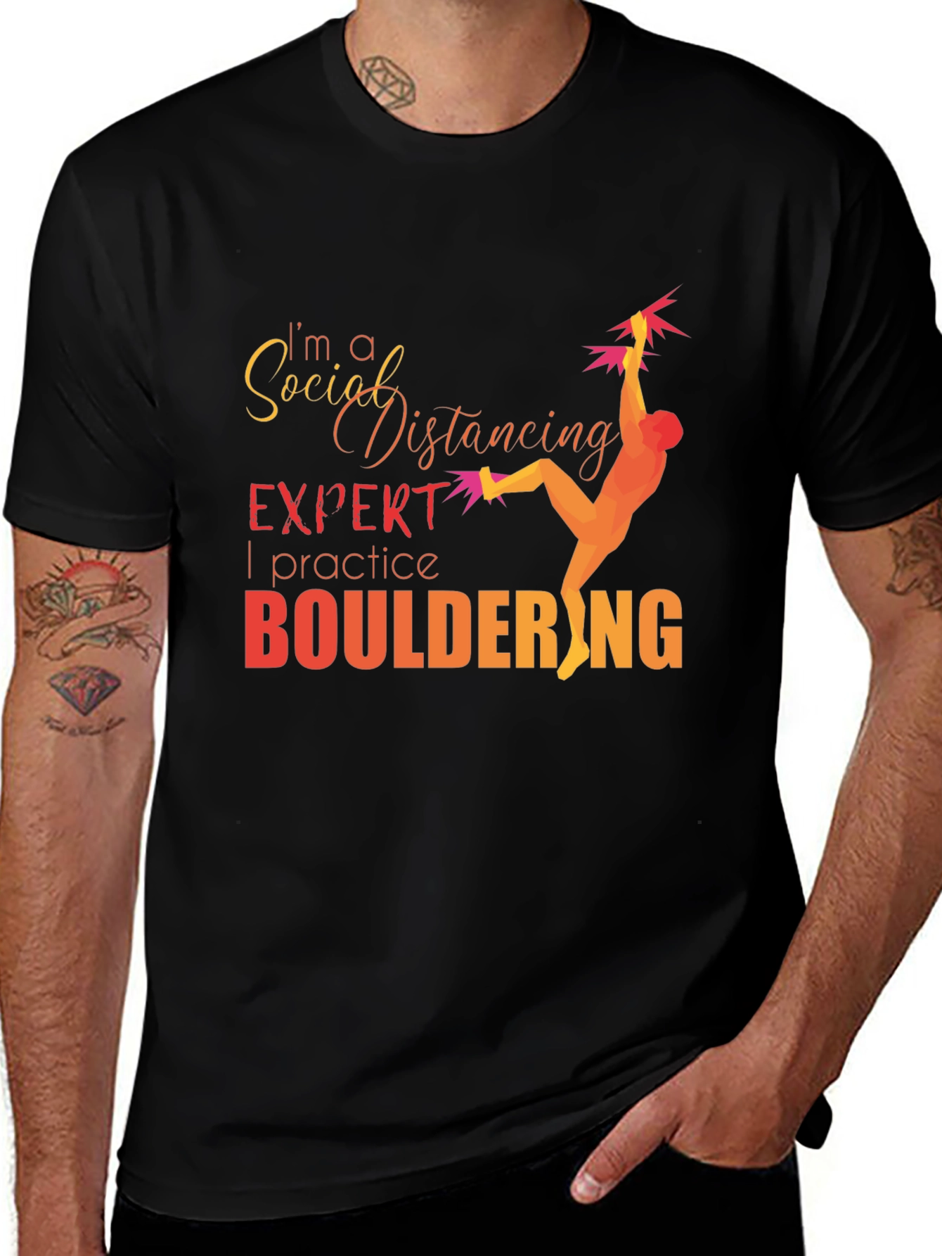 Social Distancing Bouldering T-Shirt