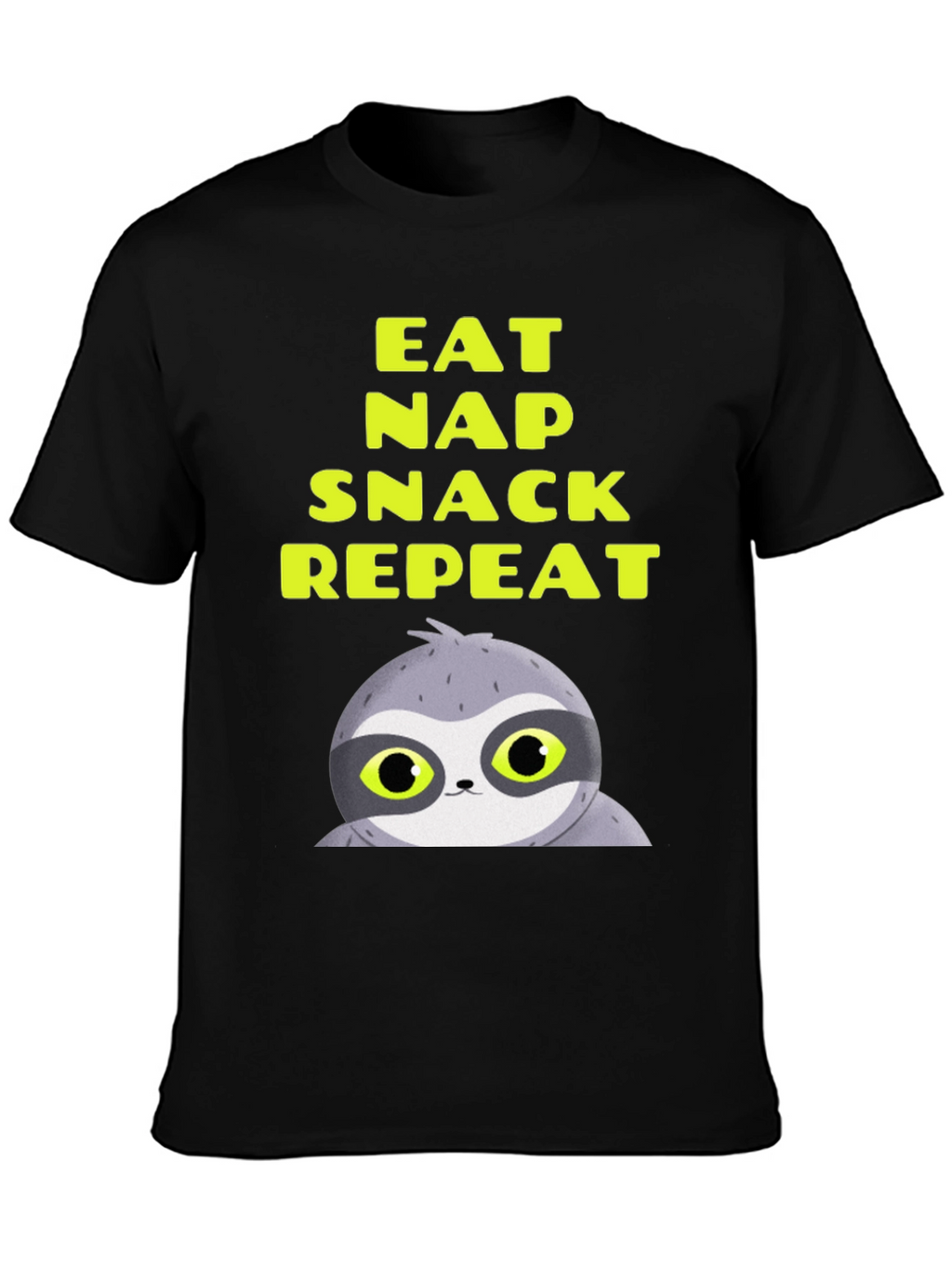 Eat Nap Snack Repeat Sloth Graphic Tee