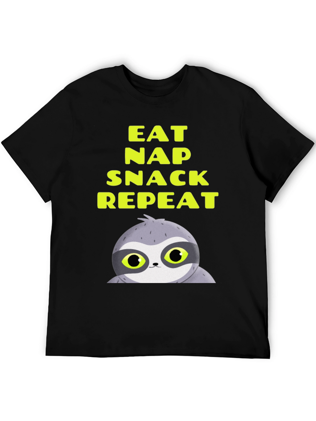 Eat Nap Snack Repeat Sloth Graphic Tee