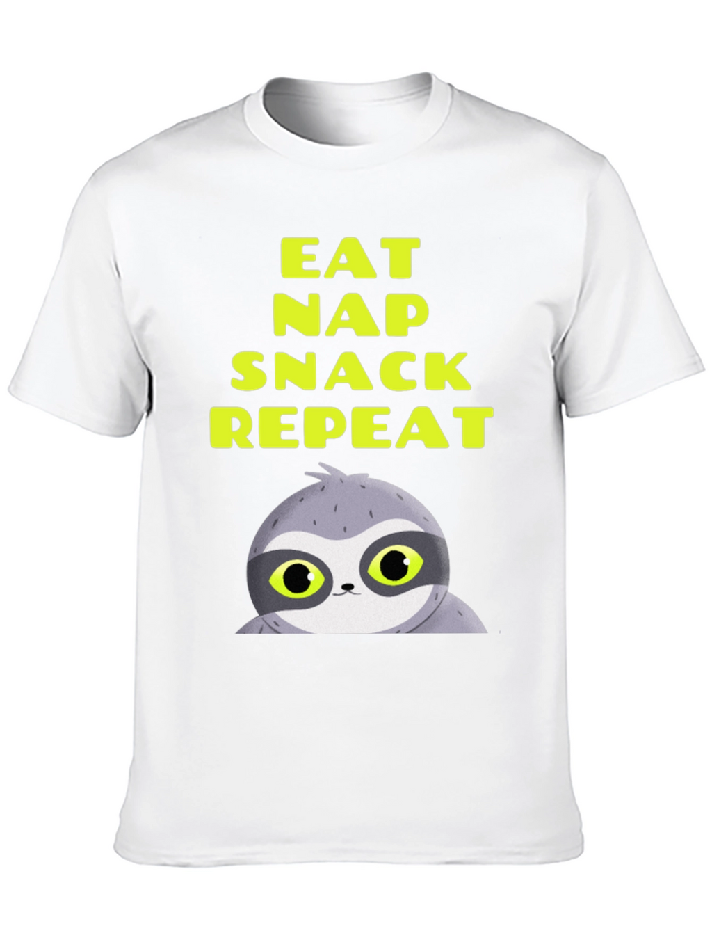 Eat Nap Snack Repeat Sloth Graphic Tee