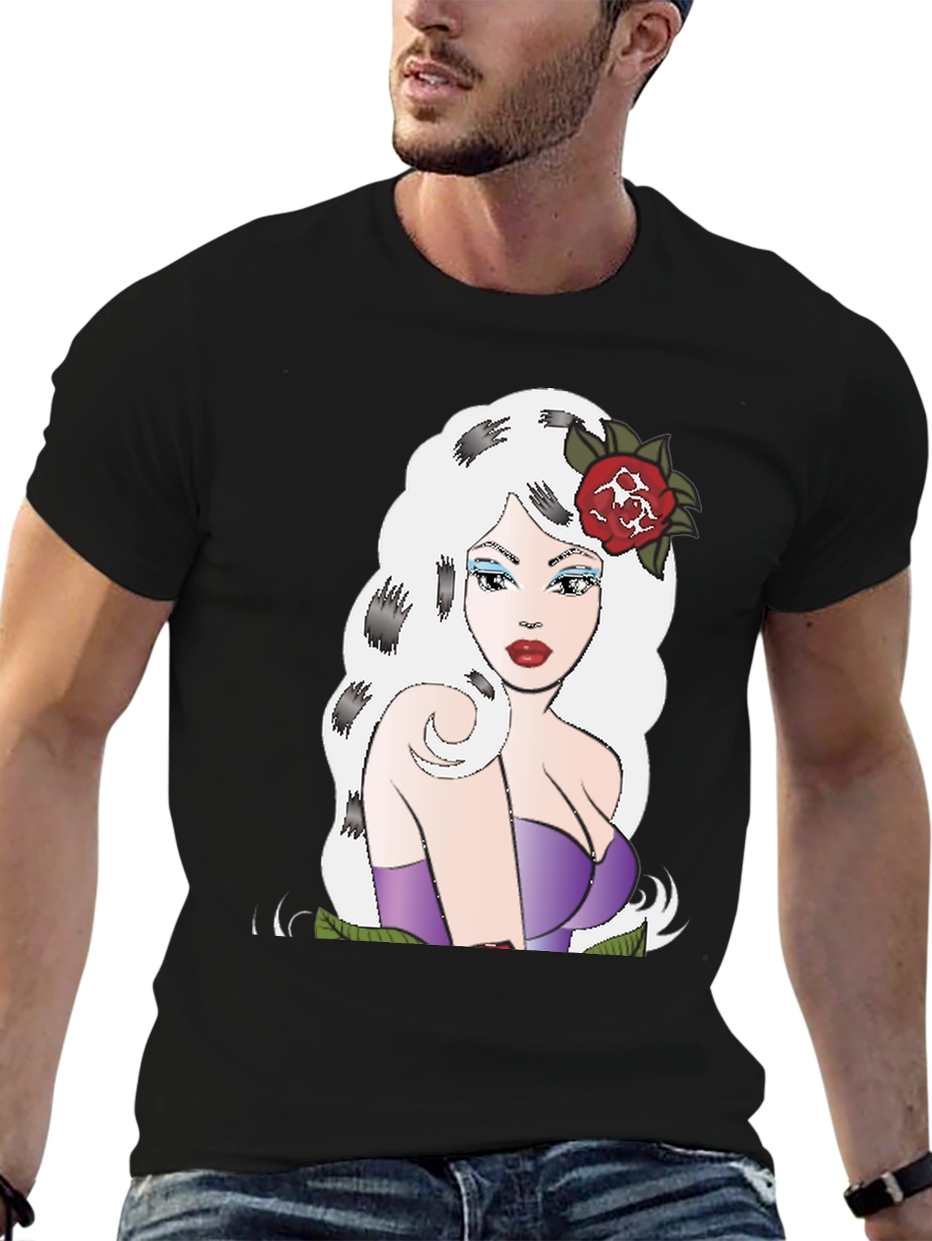 Retro Cartoon Girl Graphic T-Shirt