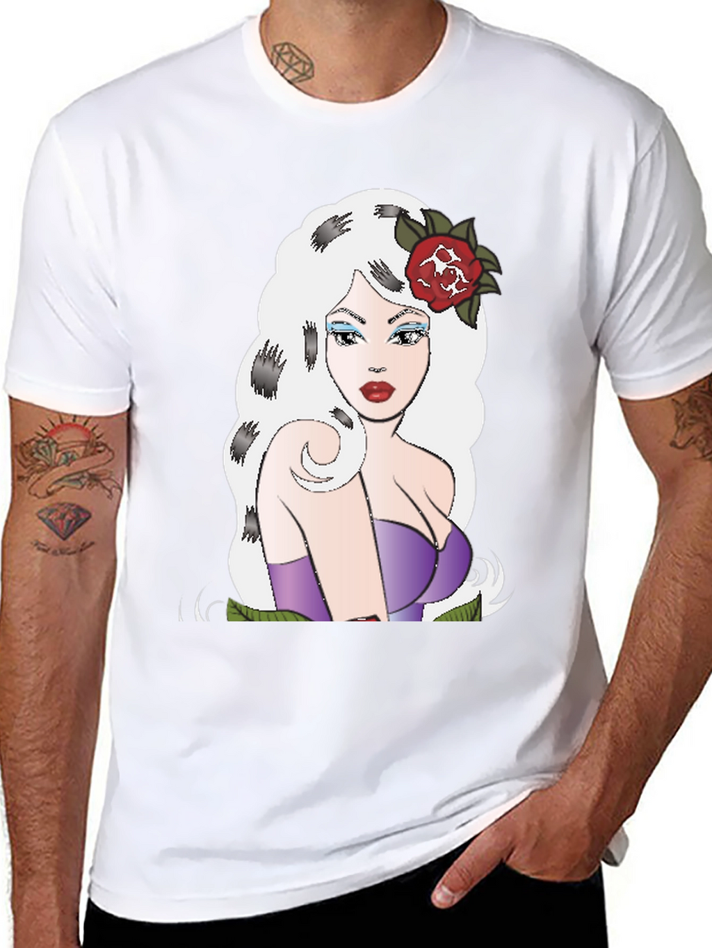 Retro Cartoon Girl Graphic T-Shirt