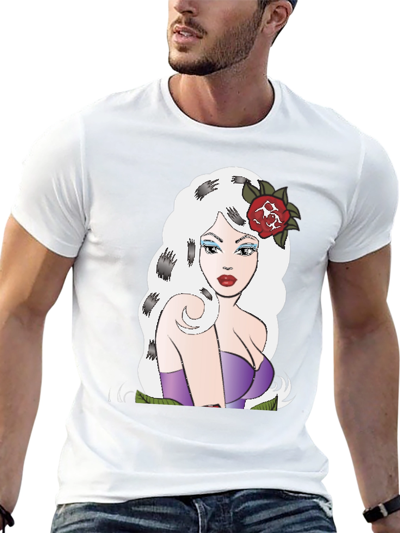 Retro Cartoon Girl Graphic T-Shirt