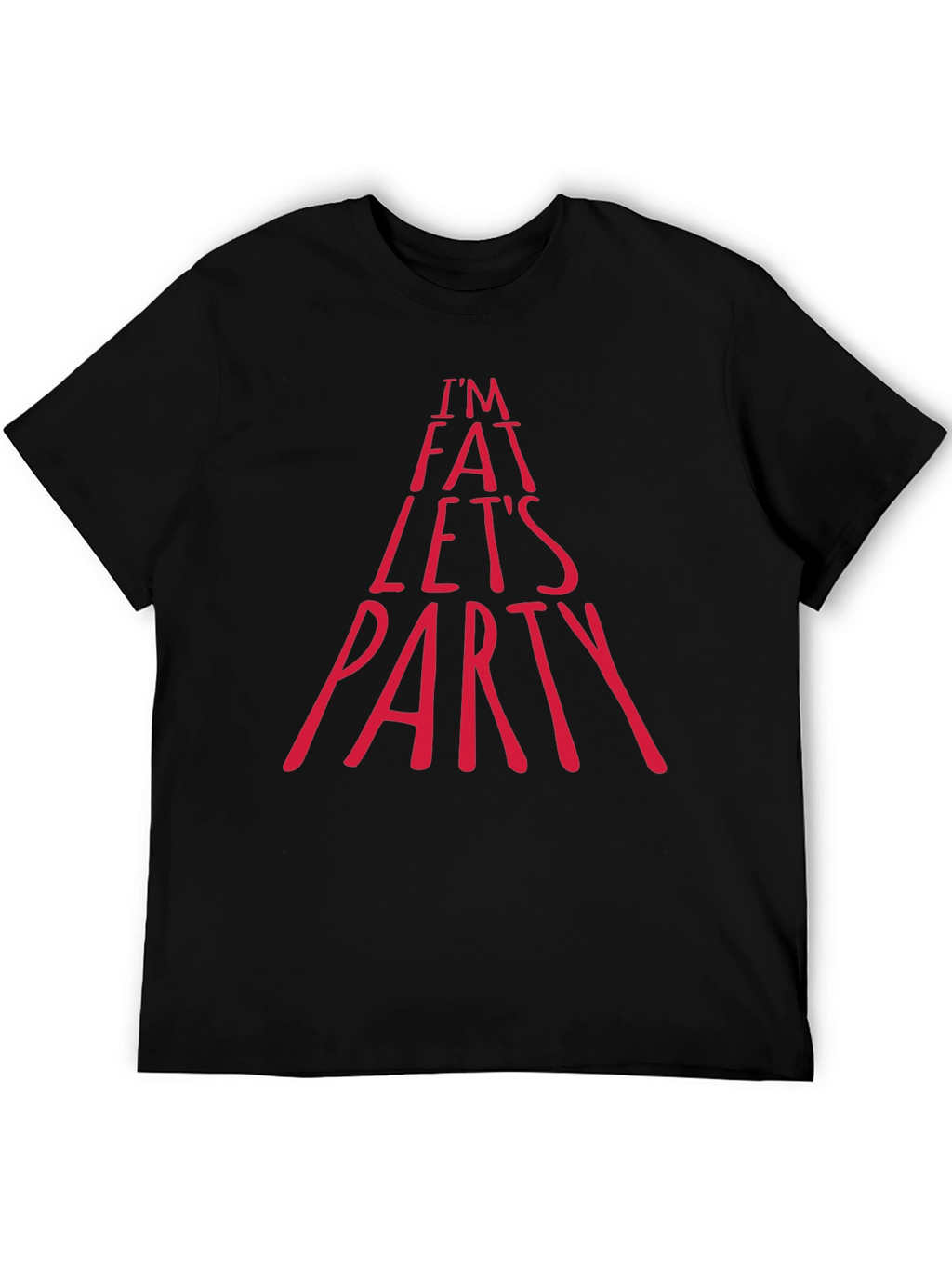 Im Fat Lets Party Graphic Tee - Black