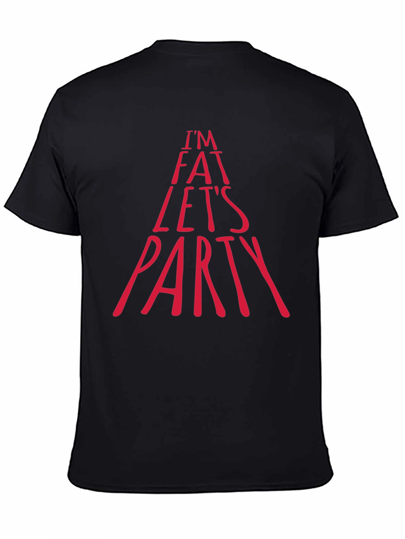 Im Fat Lets Party Graphic Tee - Black