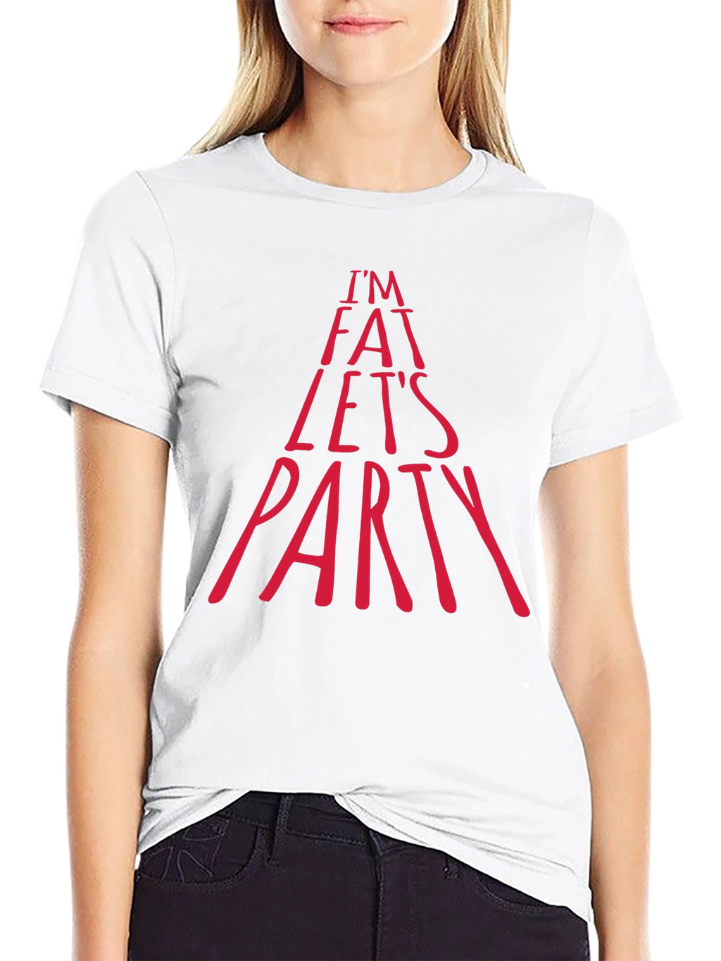 Im Fat Lets Party Graphic Tee - Black