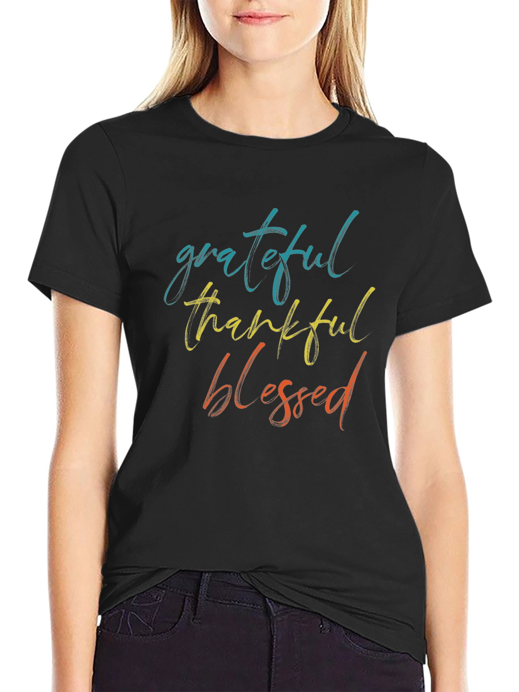 Grateful Thankful Blessed Graphic Tee
