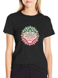 Barong Mandala Graphic Tee - Black Cotton Shirt